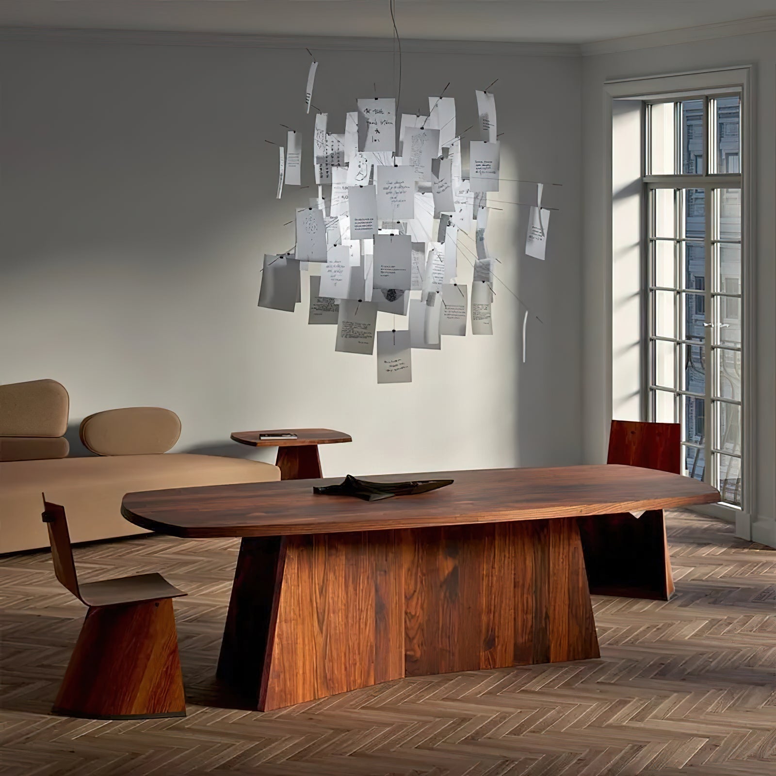 Bexlyn Chandelier Paper Customizable Creative-Neutral Decor