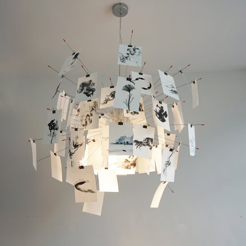 Bexlyn Chandelier Paper Customizable Creative-Neutral Decor
