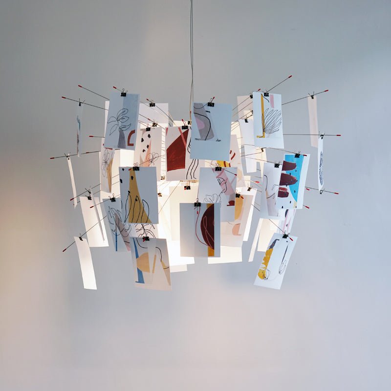 Bexlyn Chandelier Paper Customizable Creative-Neutral Decor