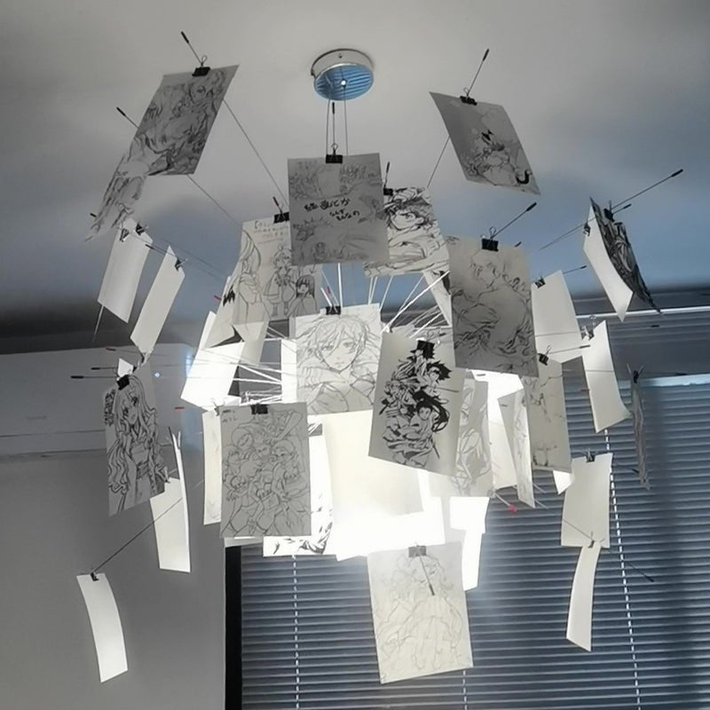 Bexlyn Chandelier Paper Customizable Creative-Neutral Decor
