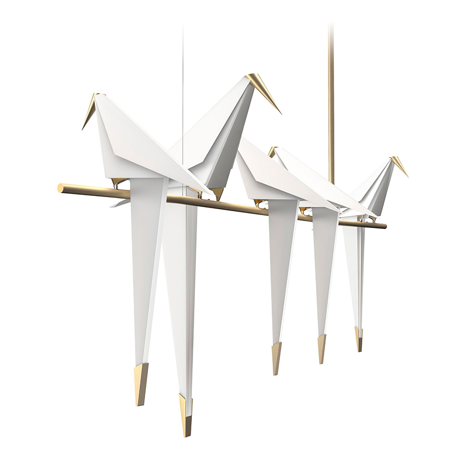 Lustra Chandelier Paper Crane Bird Sculptural LED-Neutral Decor