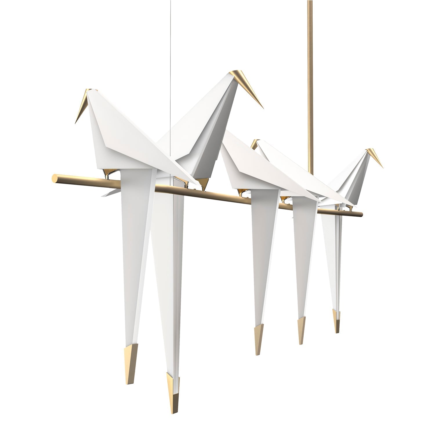 Lustra Chandelier Paper Crane Bird Sculptural LED-Neutral Decor