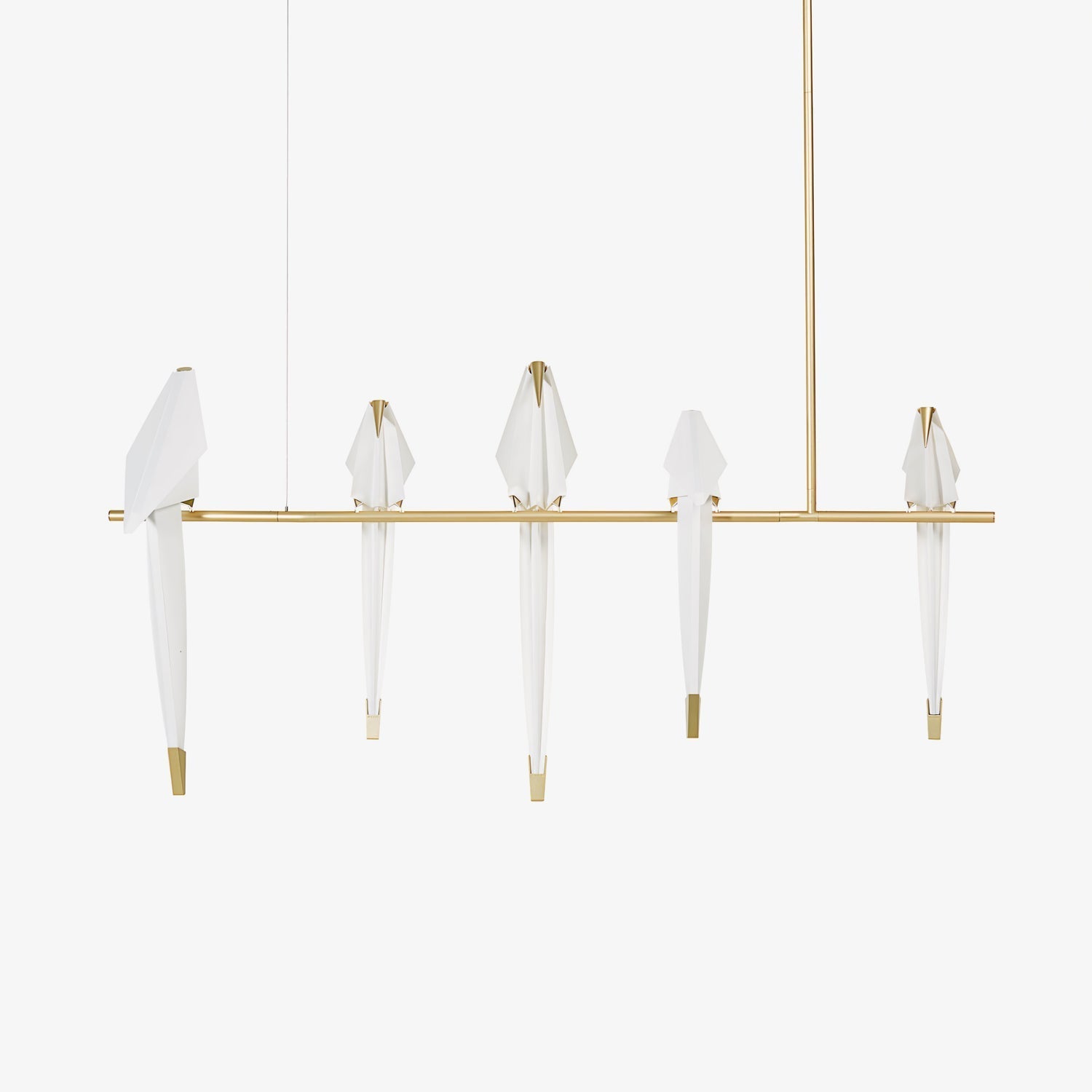 Lustra Chandelier Paper Crane Bird Sculptural LED-Neutral Decor