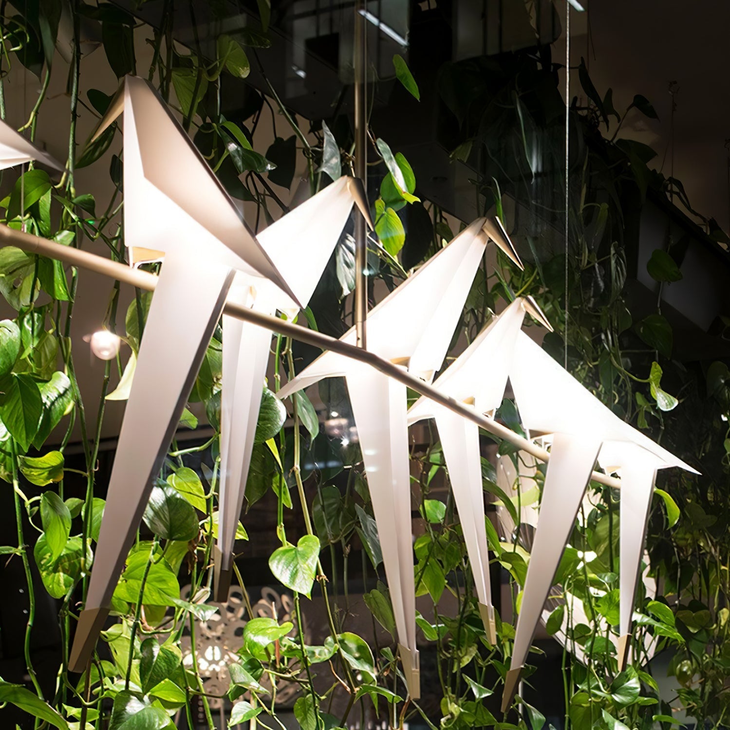 Lustra Chandelier Paper Crane Bird Sculptural LED-Neutral Decor
