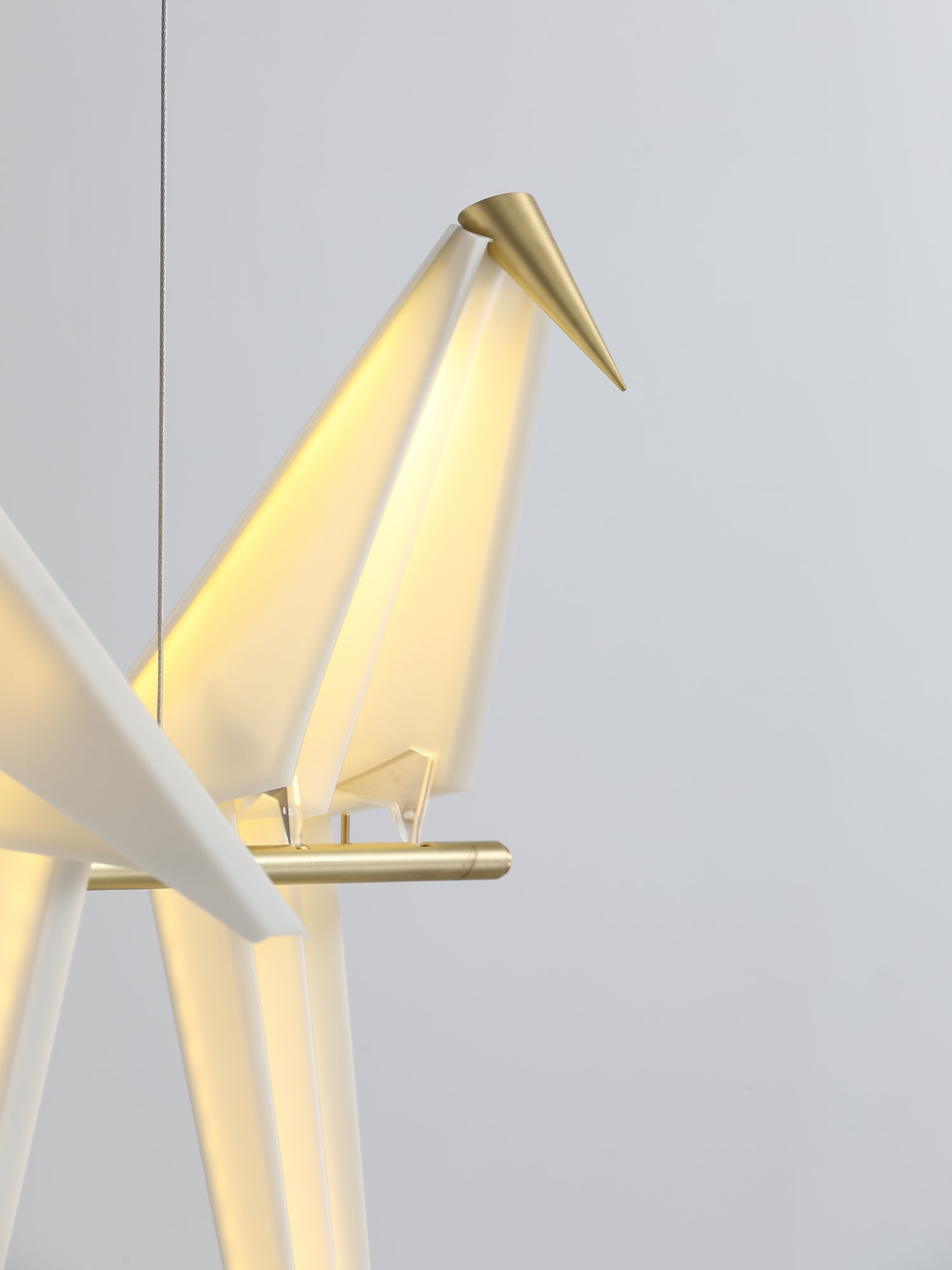 Lustra Chandelier Paper Crane Bird Sculptural LED-Neutral Decor