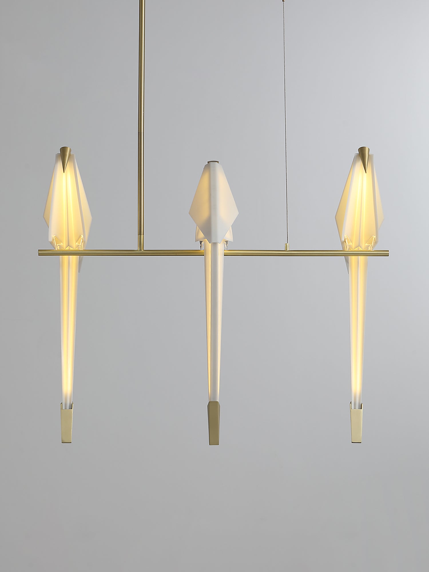Lustra Chandelier Paper Crane Bird Sculptural LED-Neutral Decor