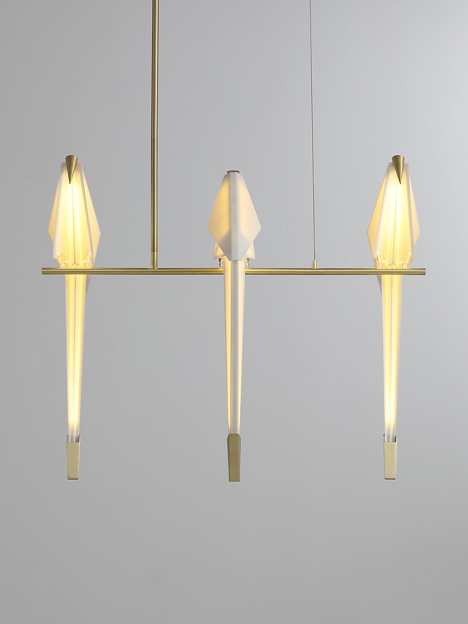 Lustra Chandelier Paper Crane Bird Sculptural LED-Neutral Decor
