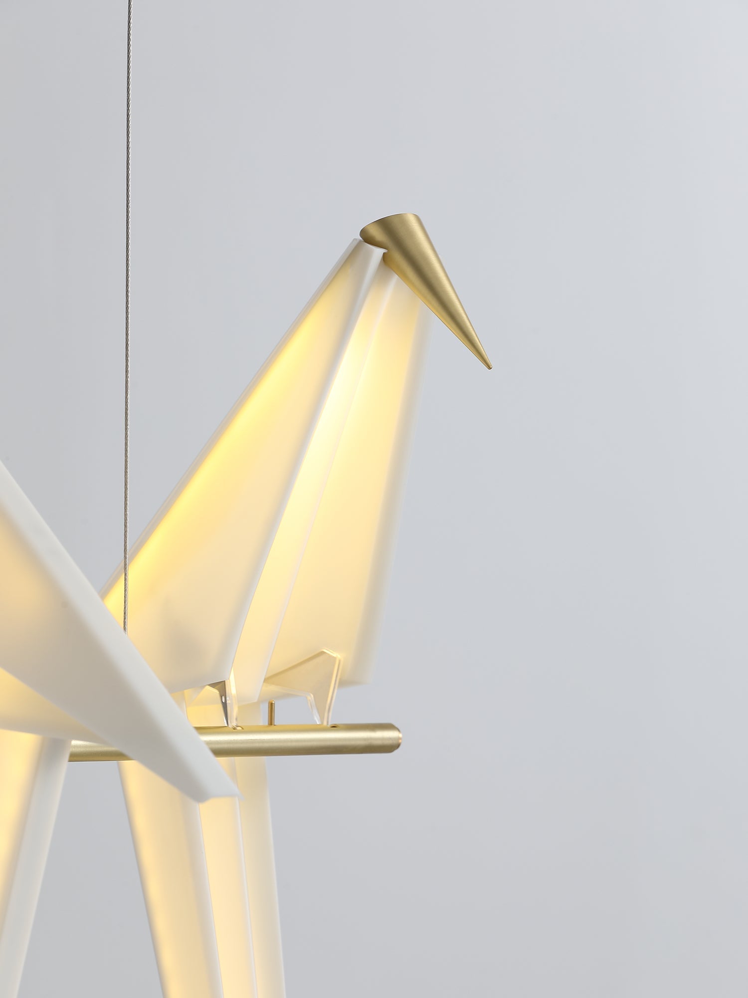 Lustra Chandelier Paper Crane Bird Sculptural LED-Neutral Decor