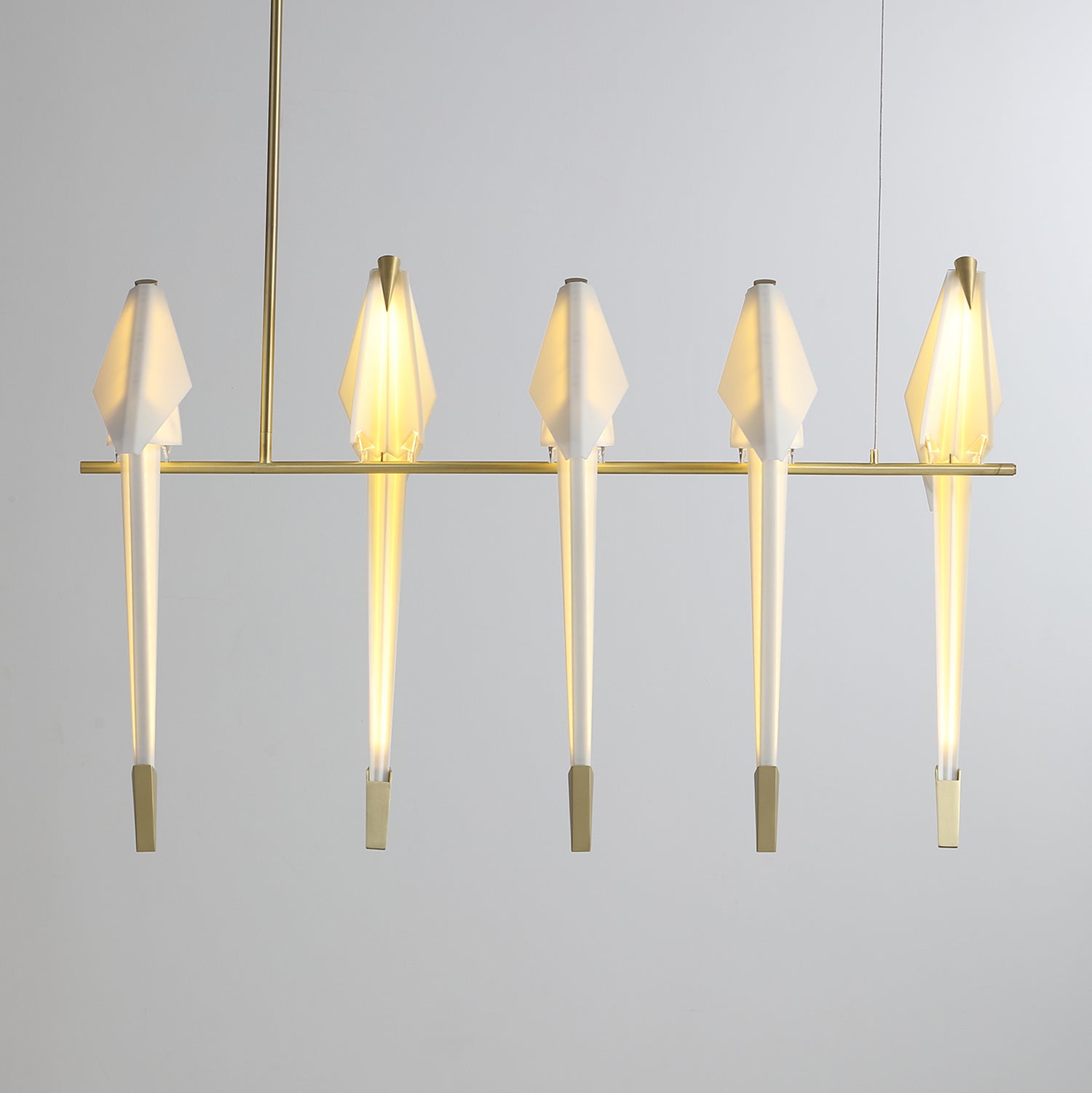 Lustra Chandelier Paper Crane Bird Sculptural LED-Neutral Decor
