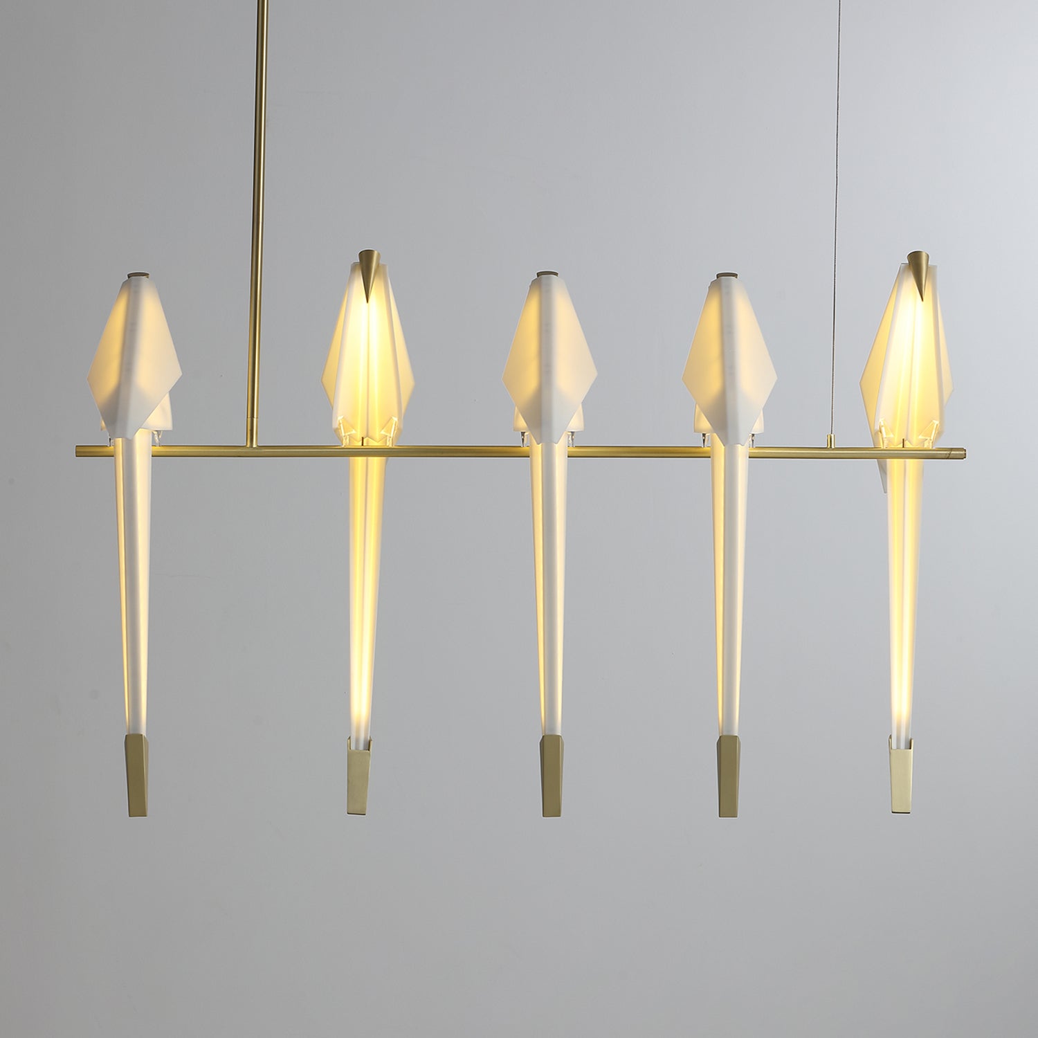 Lustra Chandelier Paper Crane Bird Sculptural LED-Neutral Decor