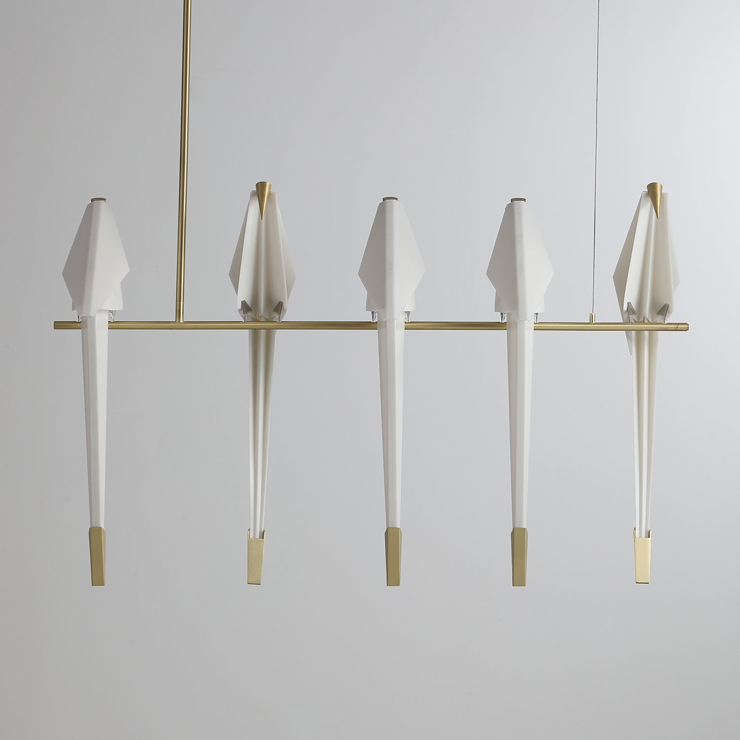 Lustra Chandelier Paper Crane Bird Sculptural LED-Neutral Decor