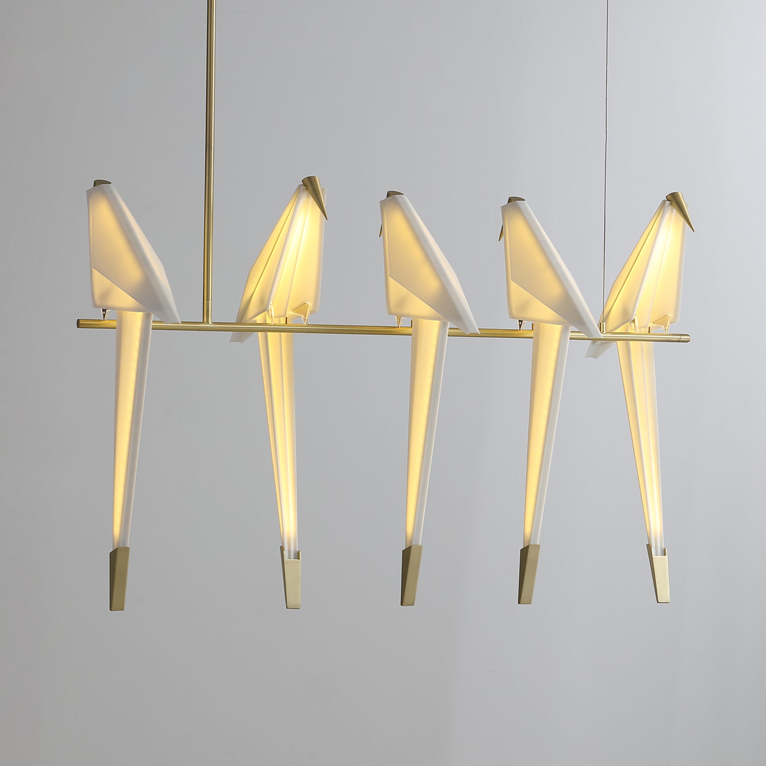 Lustra Chandelier Paper Crane Bird Sculptural LED-Neutral Decor
