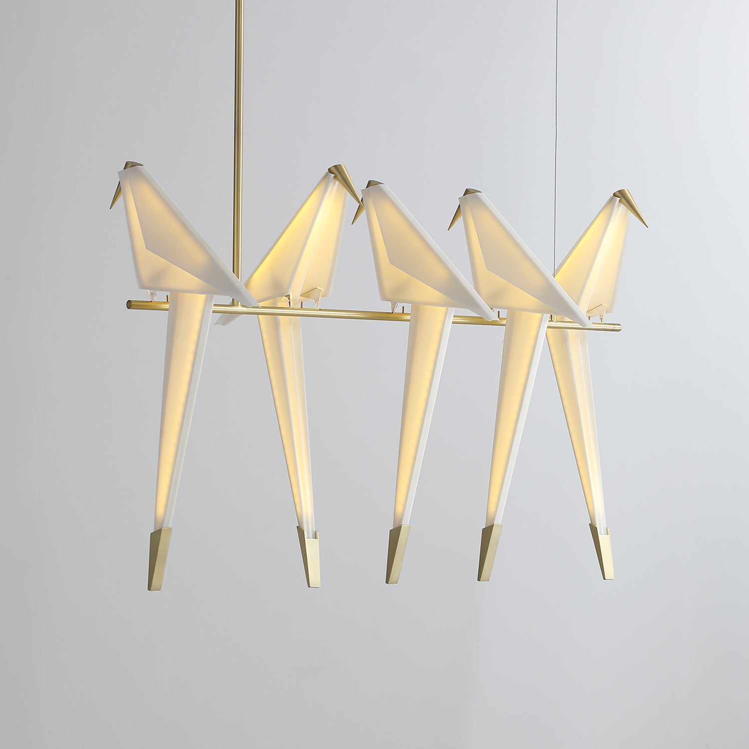 Lustra Chandelier Paper Crane Bird Sculptural LED-Neutral Decor