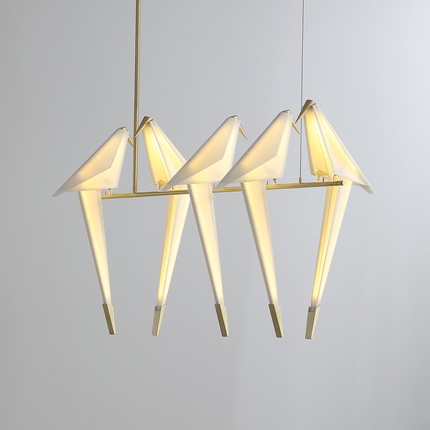 Lustra Chandelier Paper Crane Bird Sculptural LED-Neutral Decor