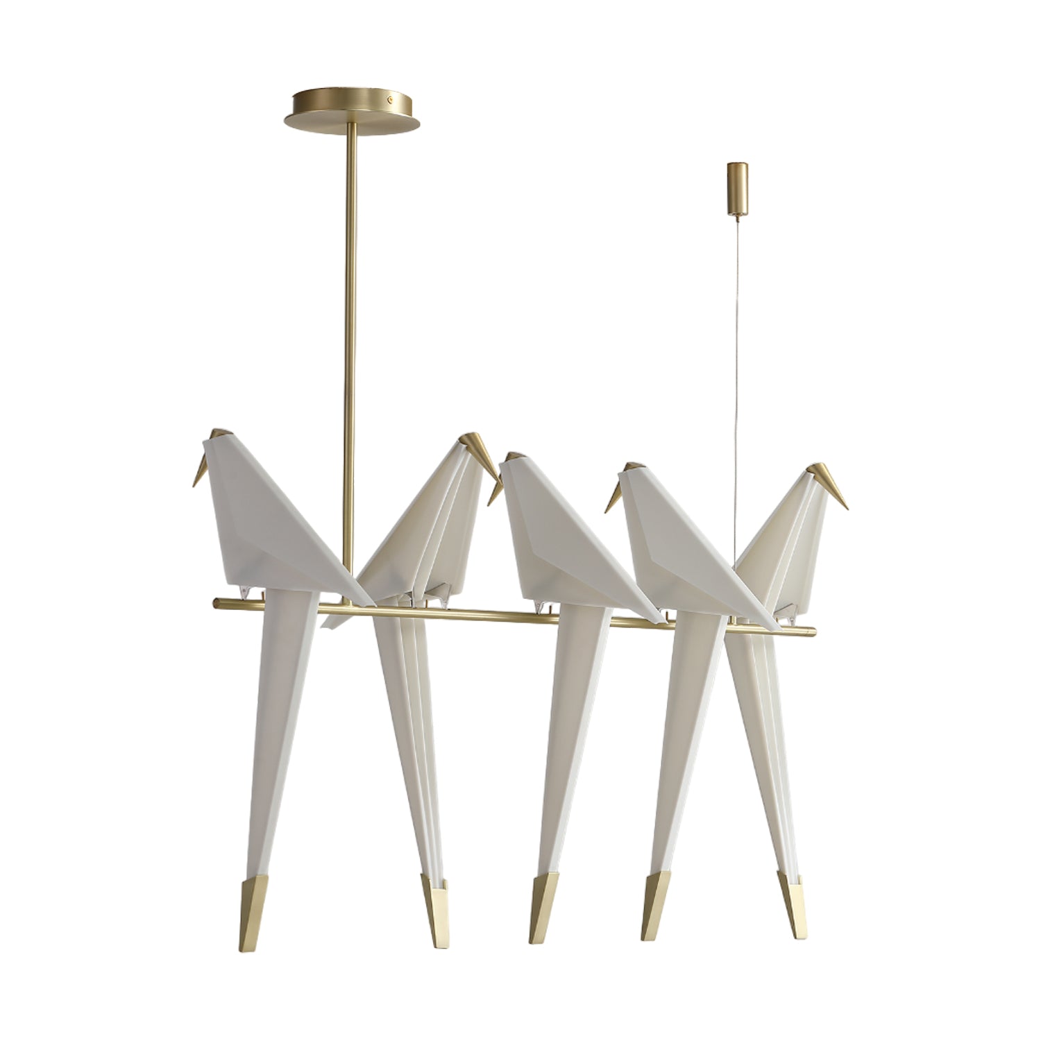 Lustra Chandelier Paper Crane Bird Sculptural LED-Neutral Decor