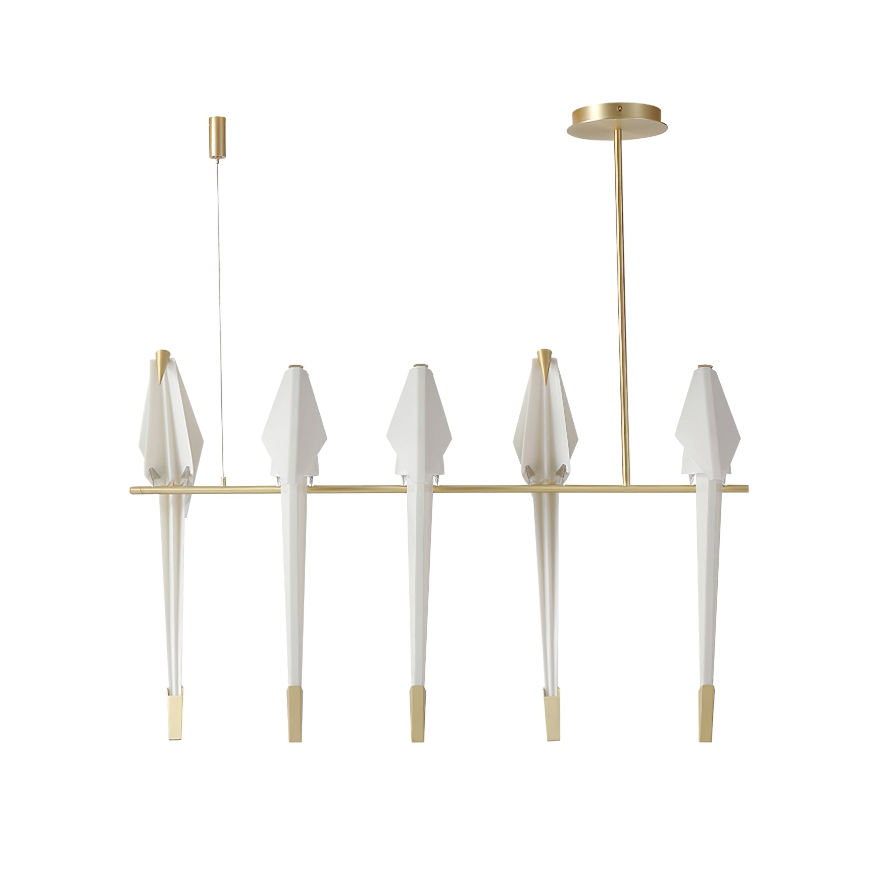 Lustra Chandelier Paper Crane Bird Sculptural LED-Neutral Decor