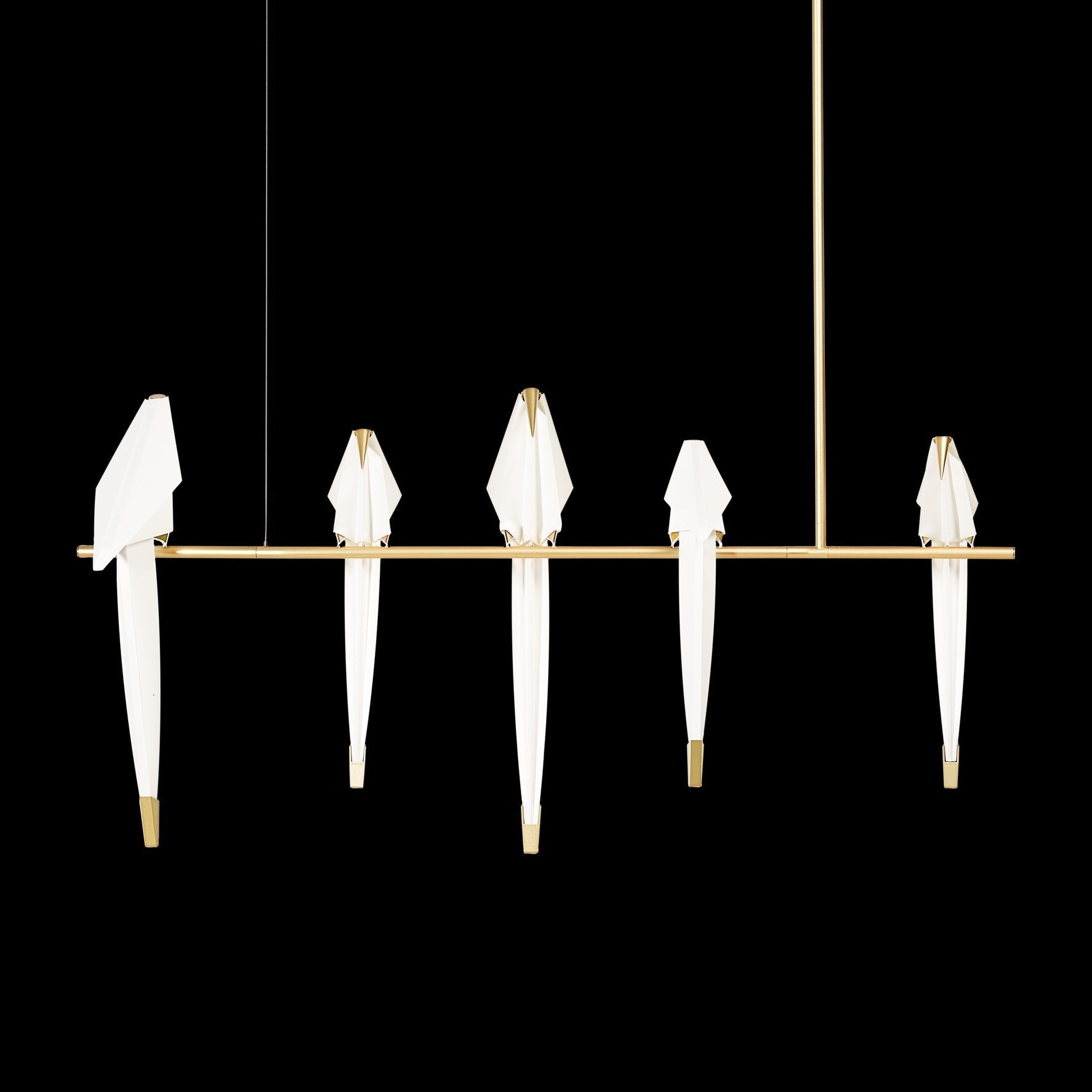 Lustra Chandelier Paper Crane Bird Sculptural LED-Neutral Decor