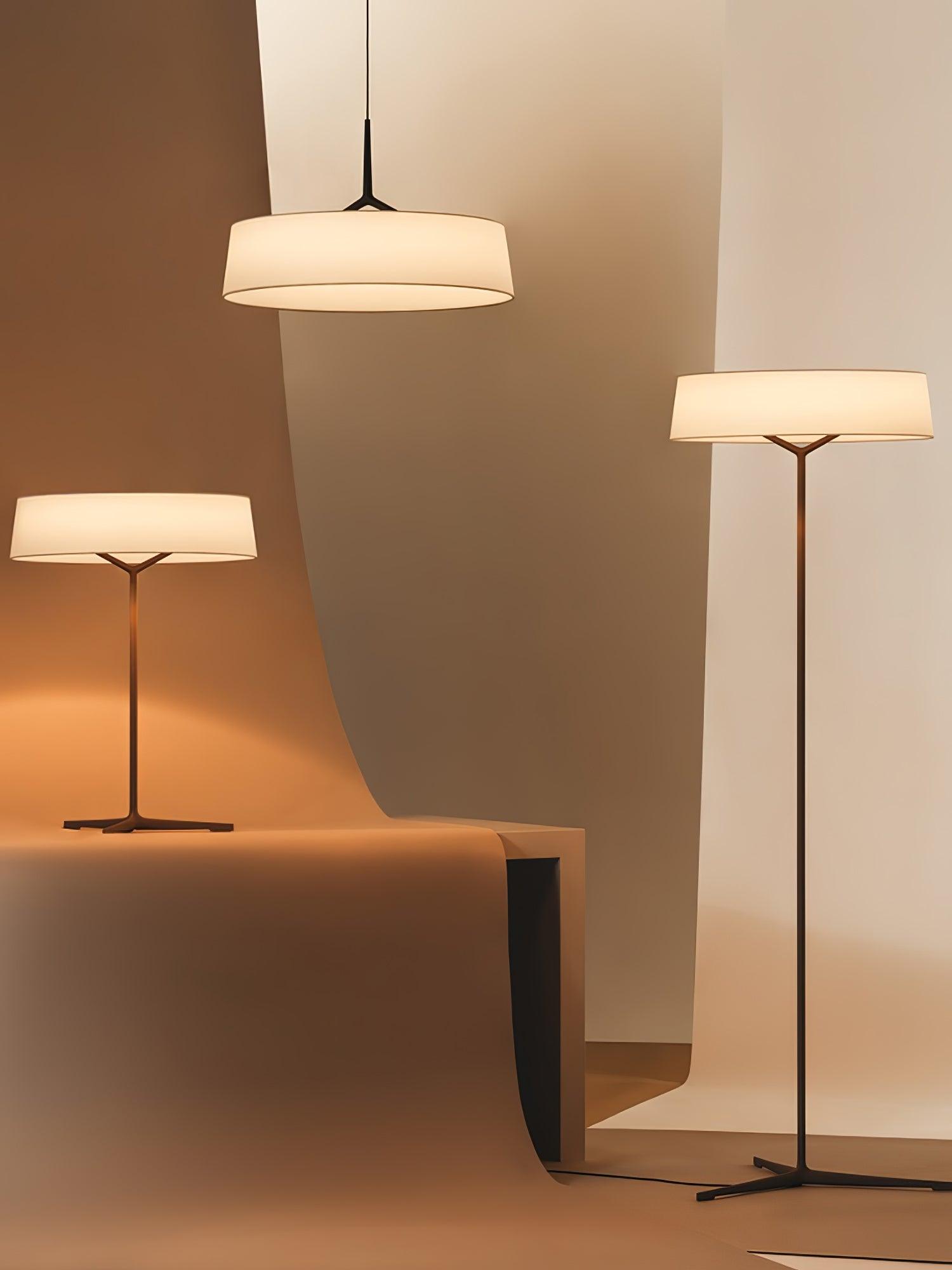 Ovynira Cylindrical Fabric Pendant Light-Neutral Decor