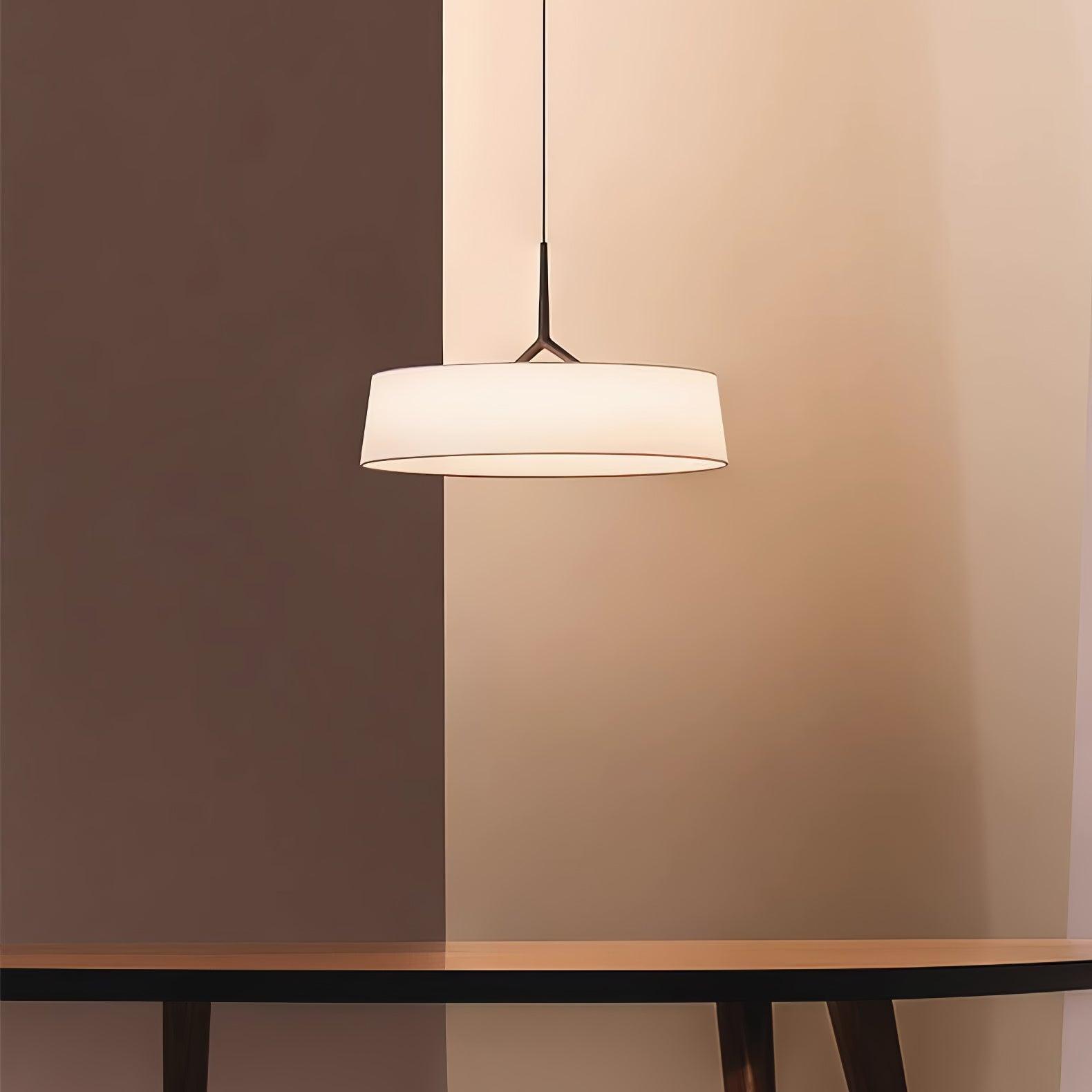 Ovynira Cylindrical Fabric Pendant Light-Neutral Decor