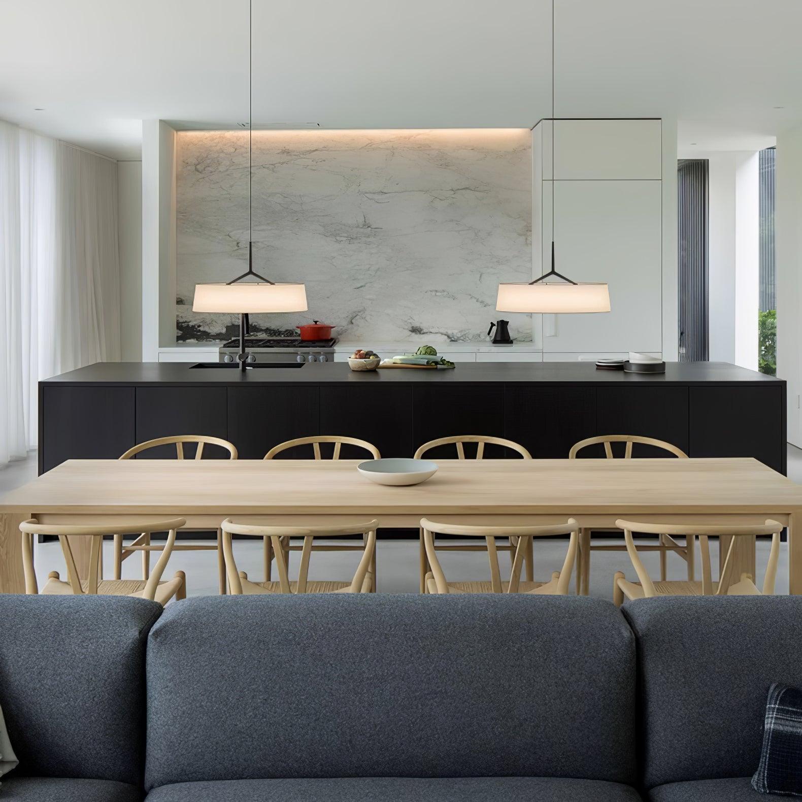 Ovynira Cylindrical Fabric Pendant Light-Neutral Decor