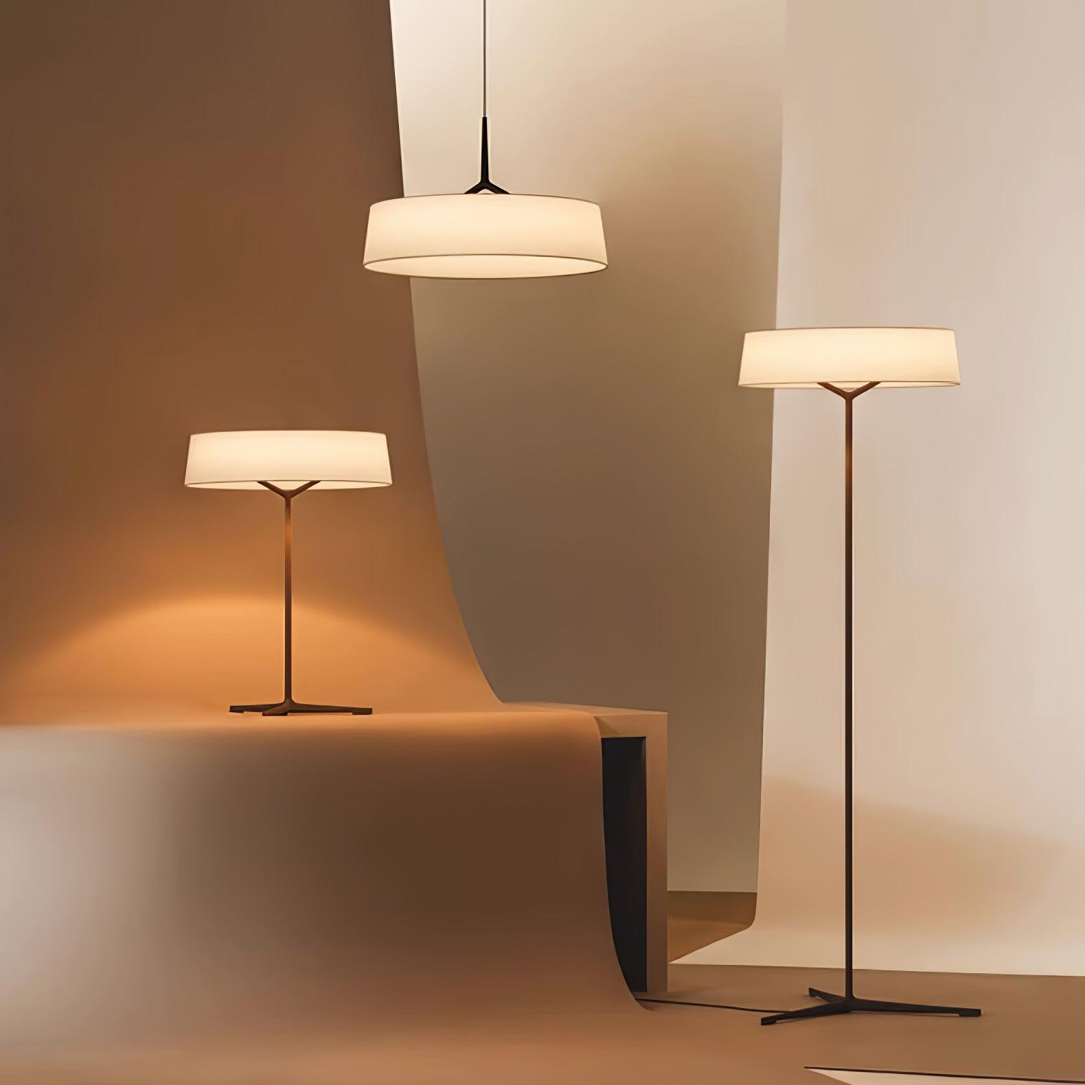 Ovynira Cylindrical Fabric Pendant Light-Neutral Decor