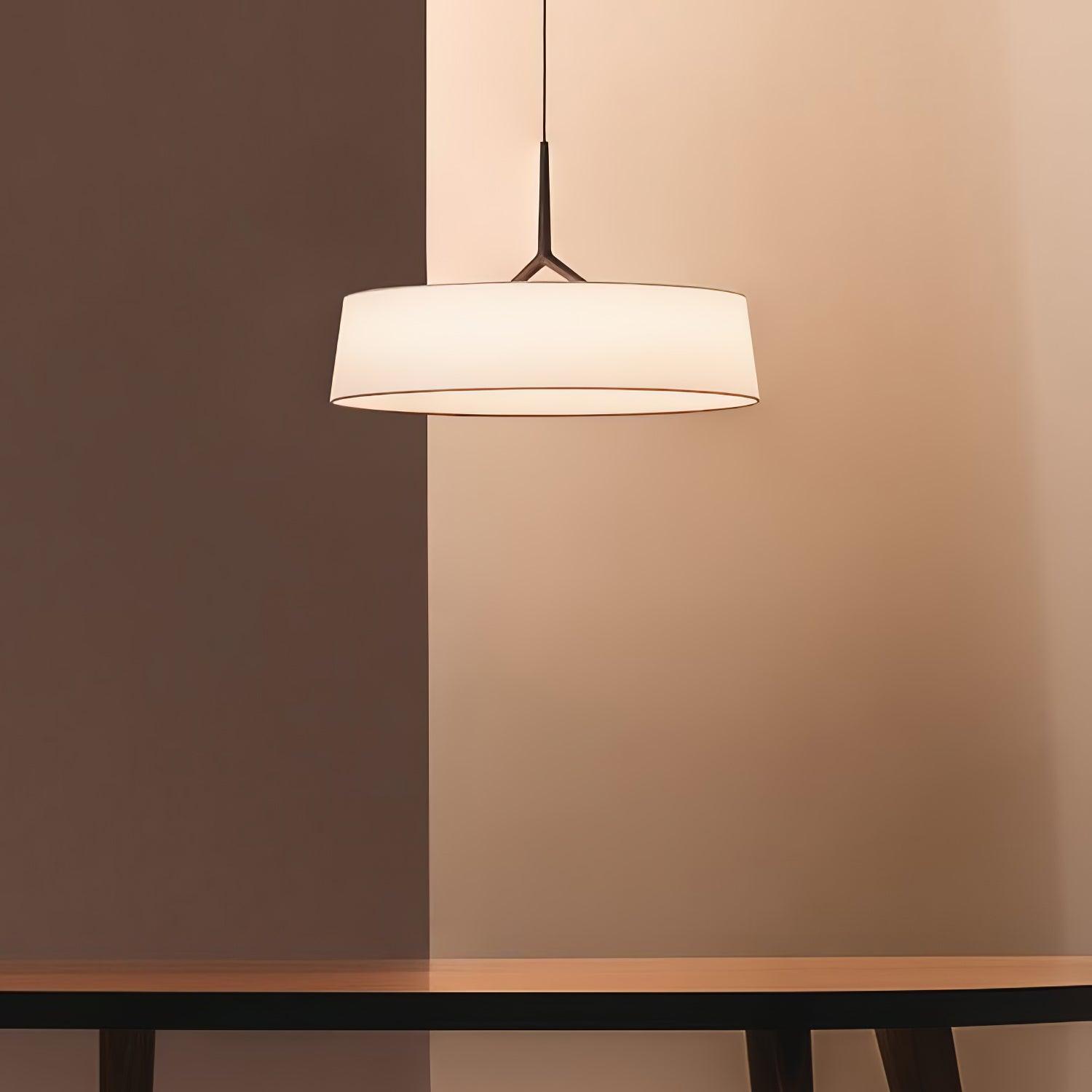 Ovynira Cylindrical Fabric Pendant Light-Neutral Decor
