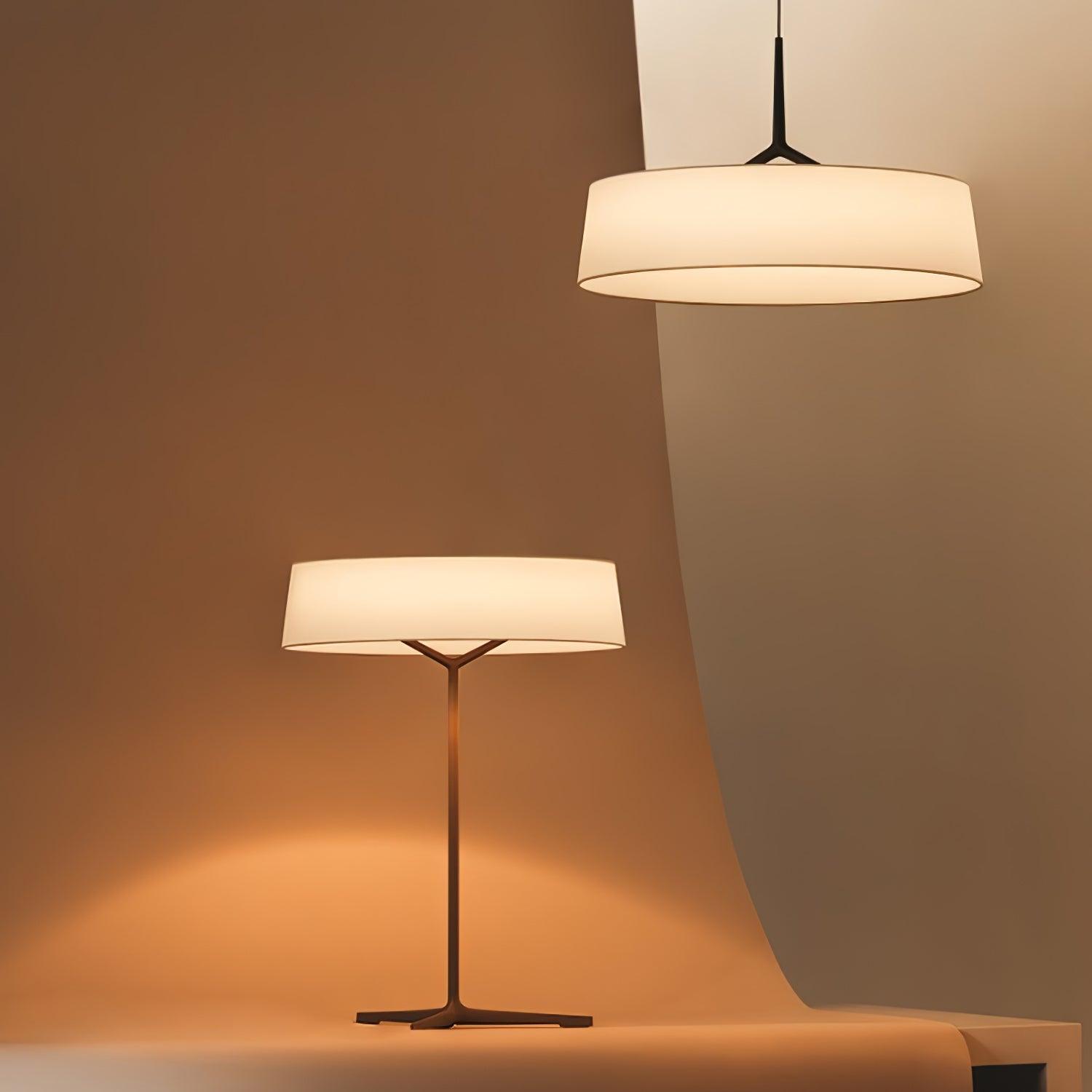 Vaelen Fabric Scandinavian Table Lamp-Neutral Decor