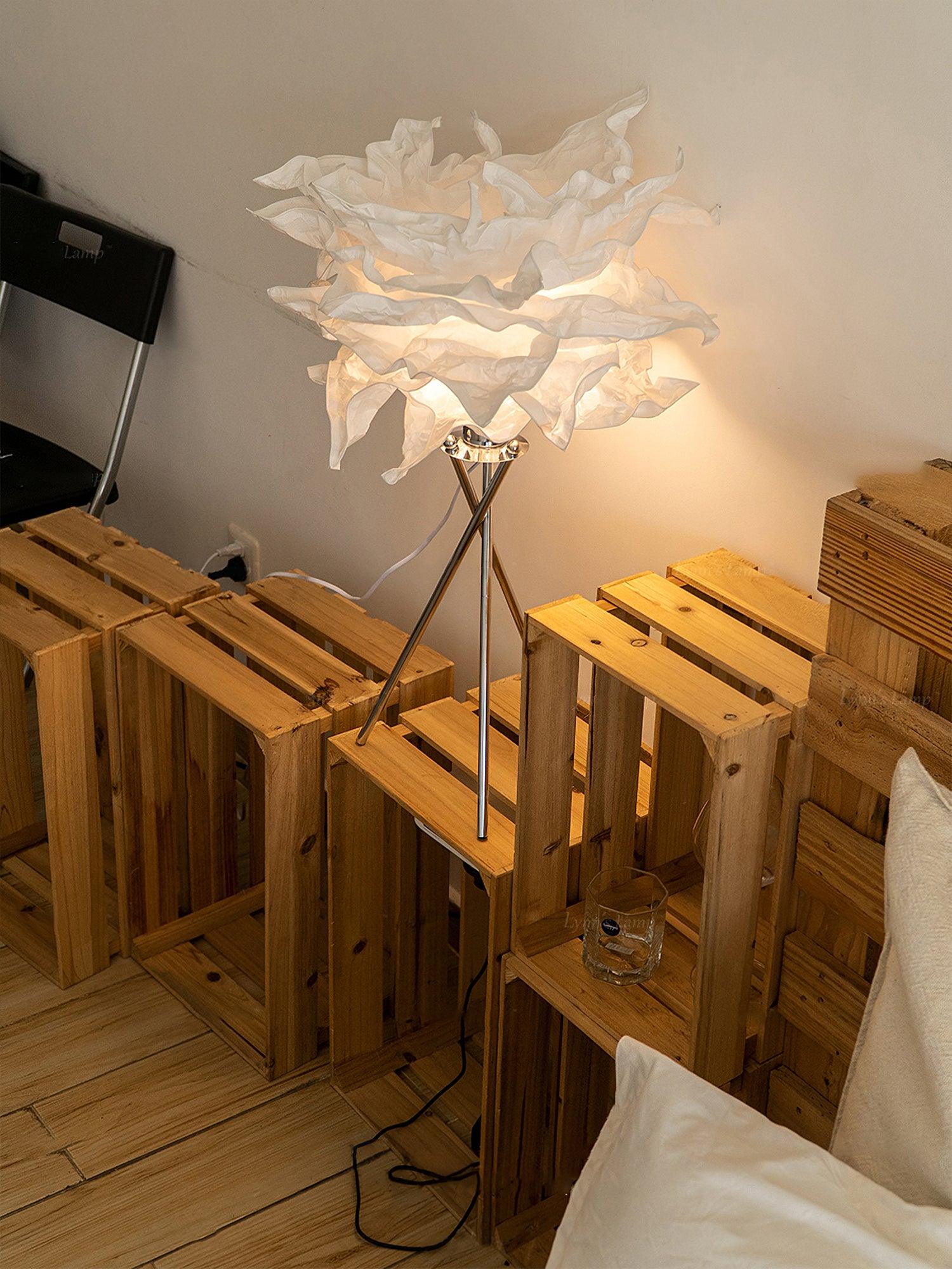 peony Modern Paper Table Lamp-Neutral Decor