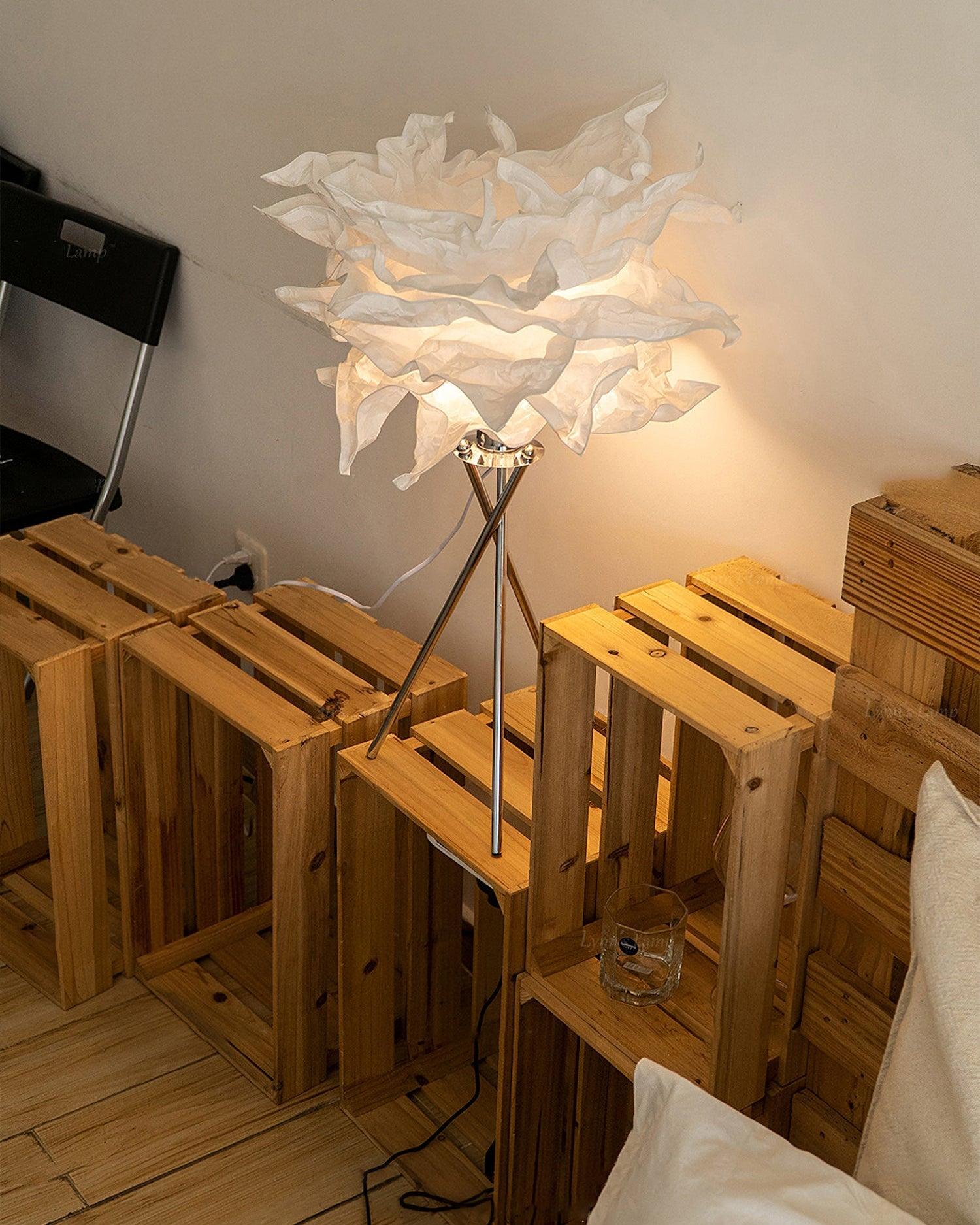 peony Modern Paper Table Lamp-Neutral Decor