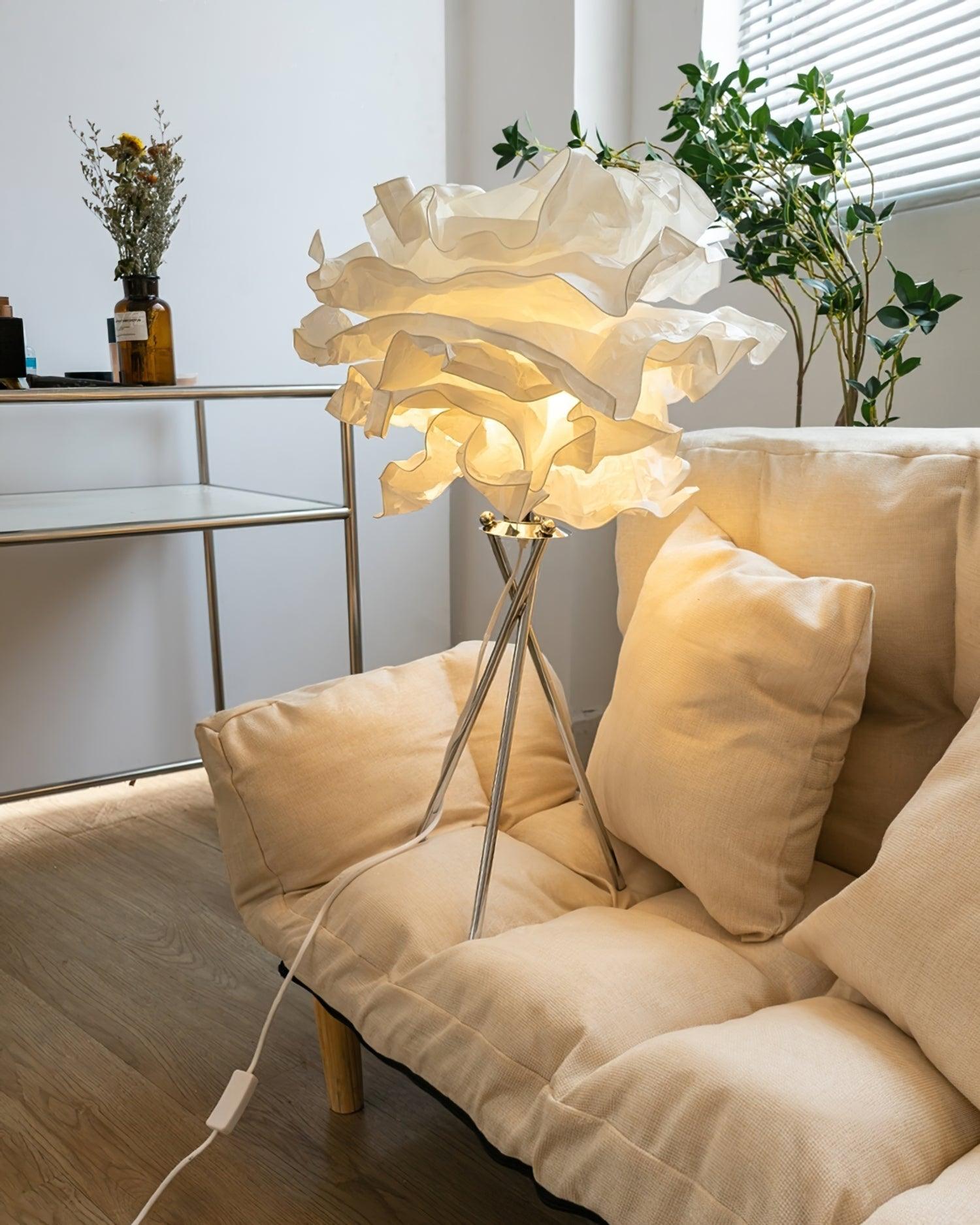 peony Modern Paper Table Lamp-Neutral Decor