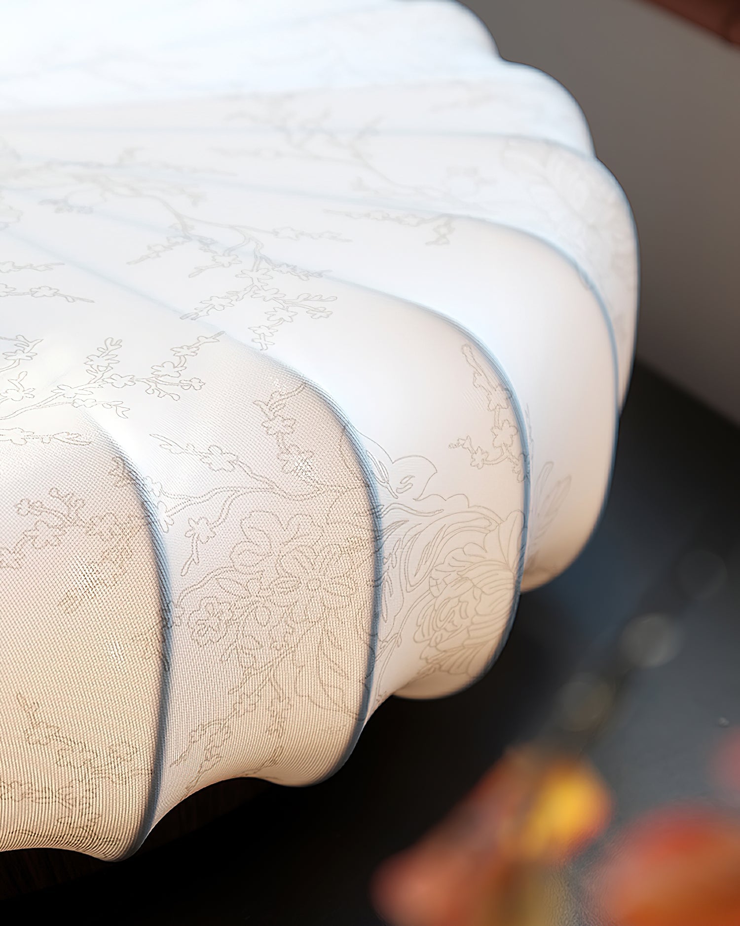 Rosemary Fabric Shade Pleated Ceiling Lamp-Neutral Decor