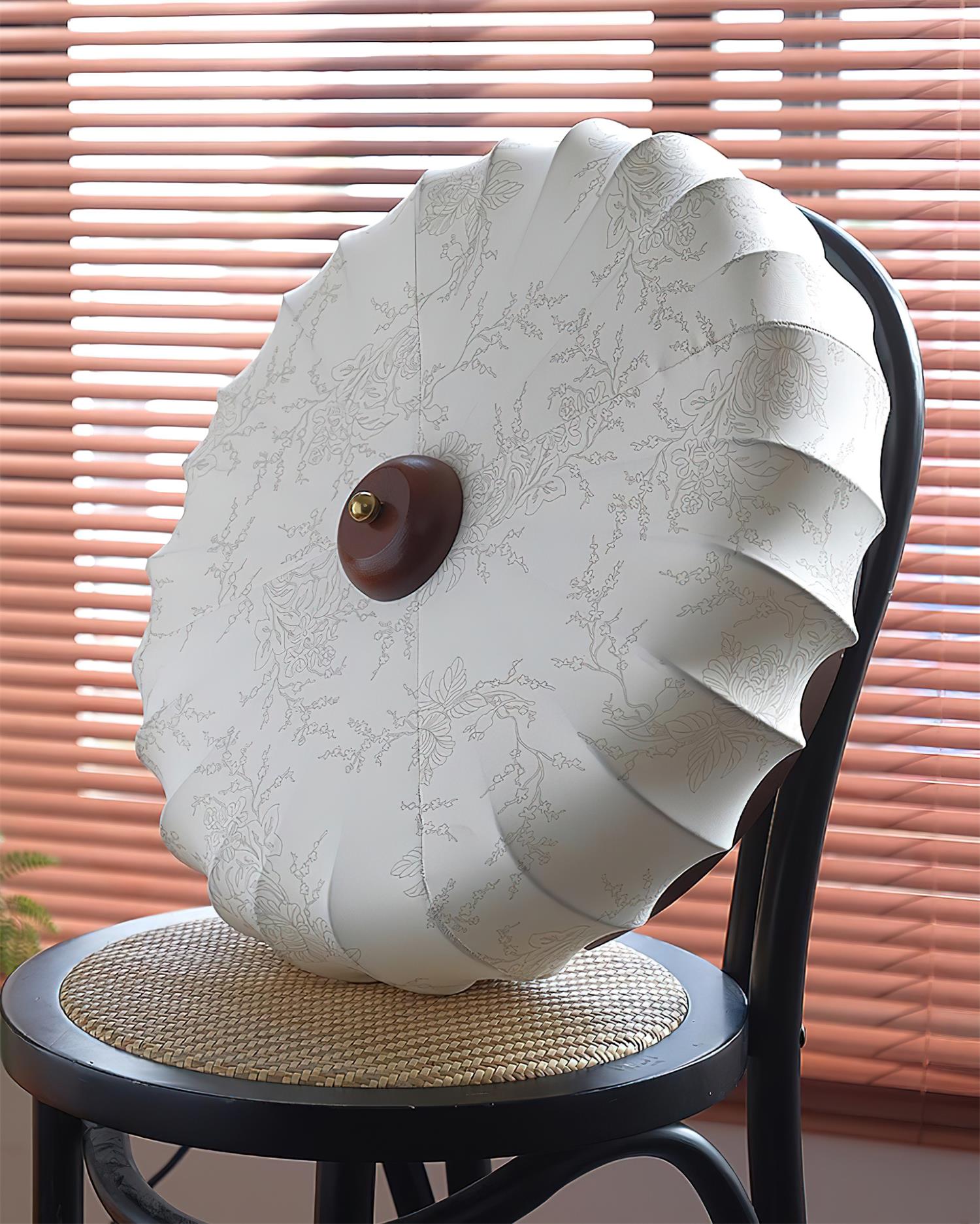 Rosemary Fabric Shade Pleated Ceiling Lamp-Neutral Decor