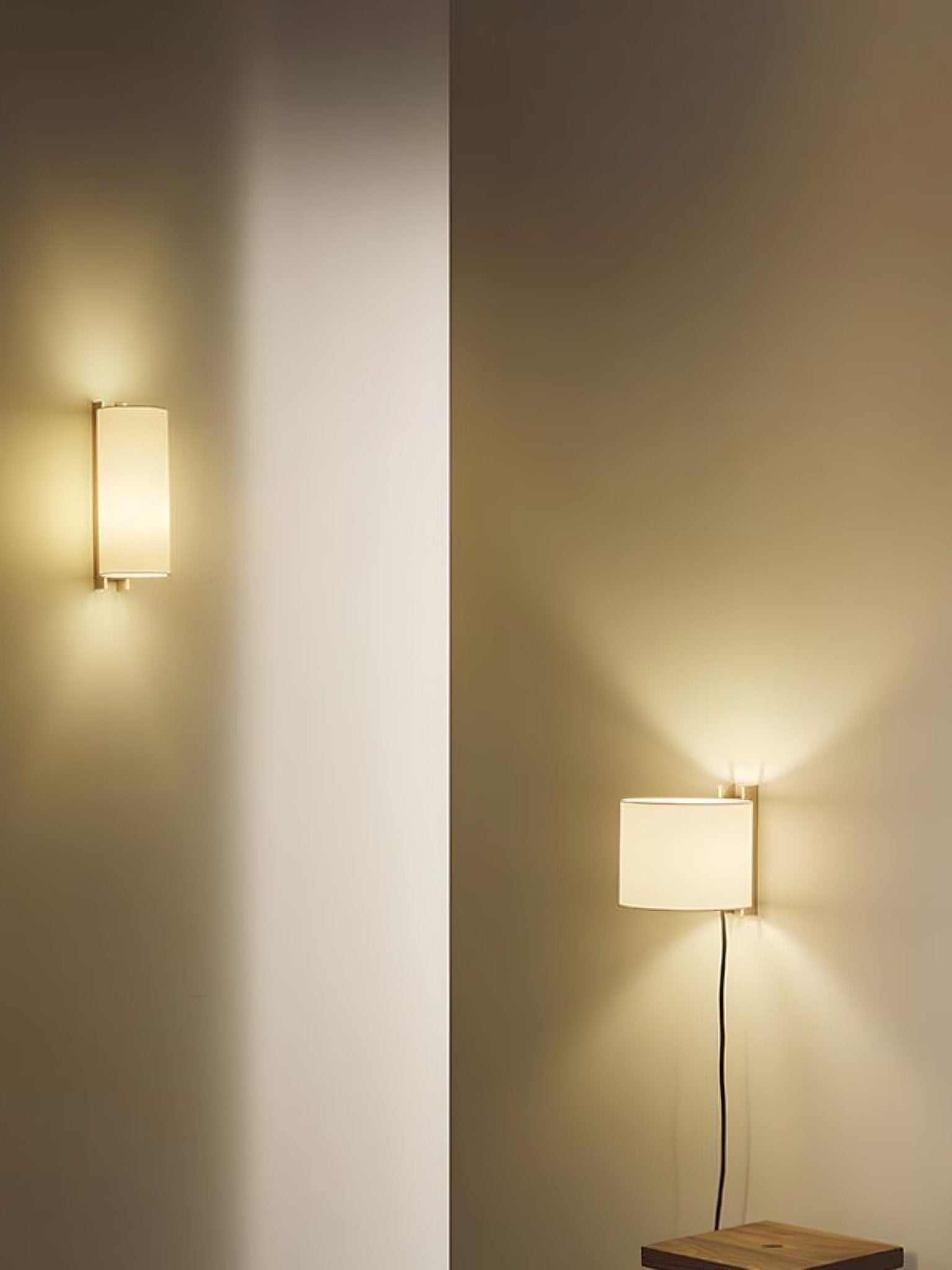 Aura Minimalist Fabric Wall Light-Neutral Decor