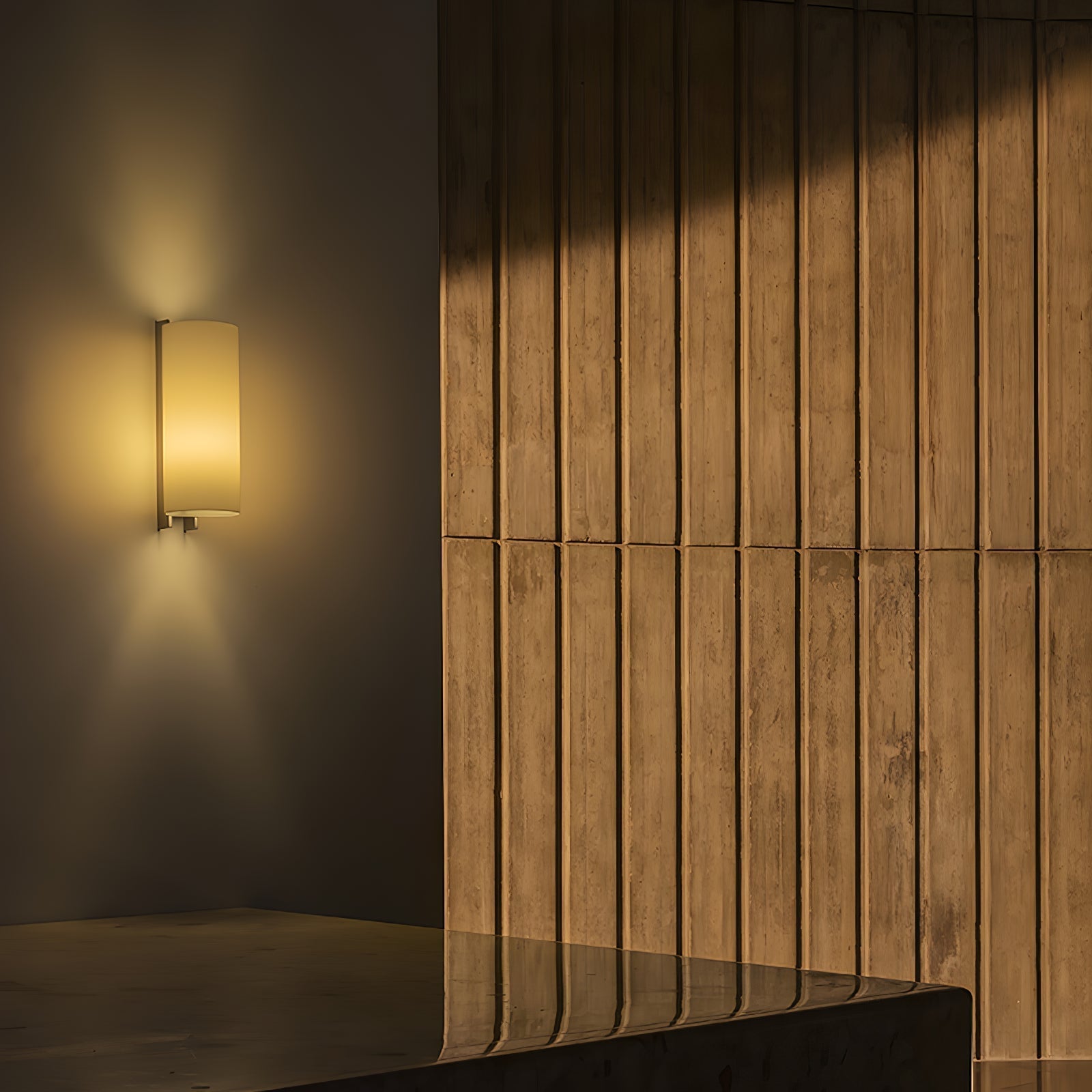 Aura Minimalist Fabric Wall Light-Neutral Decor