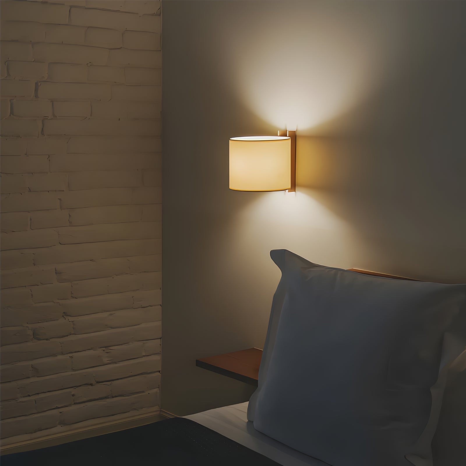 Aura Minimalist Fabric Wall Light-Neutral Decor