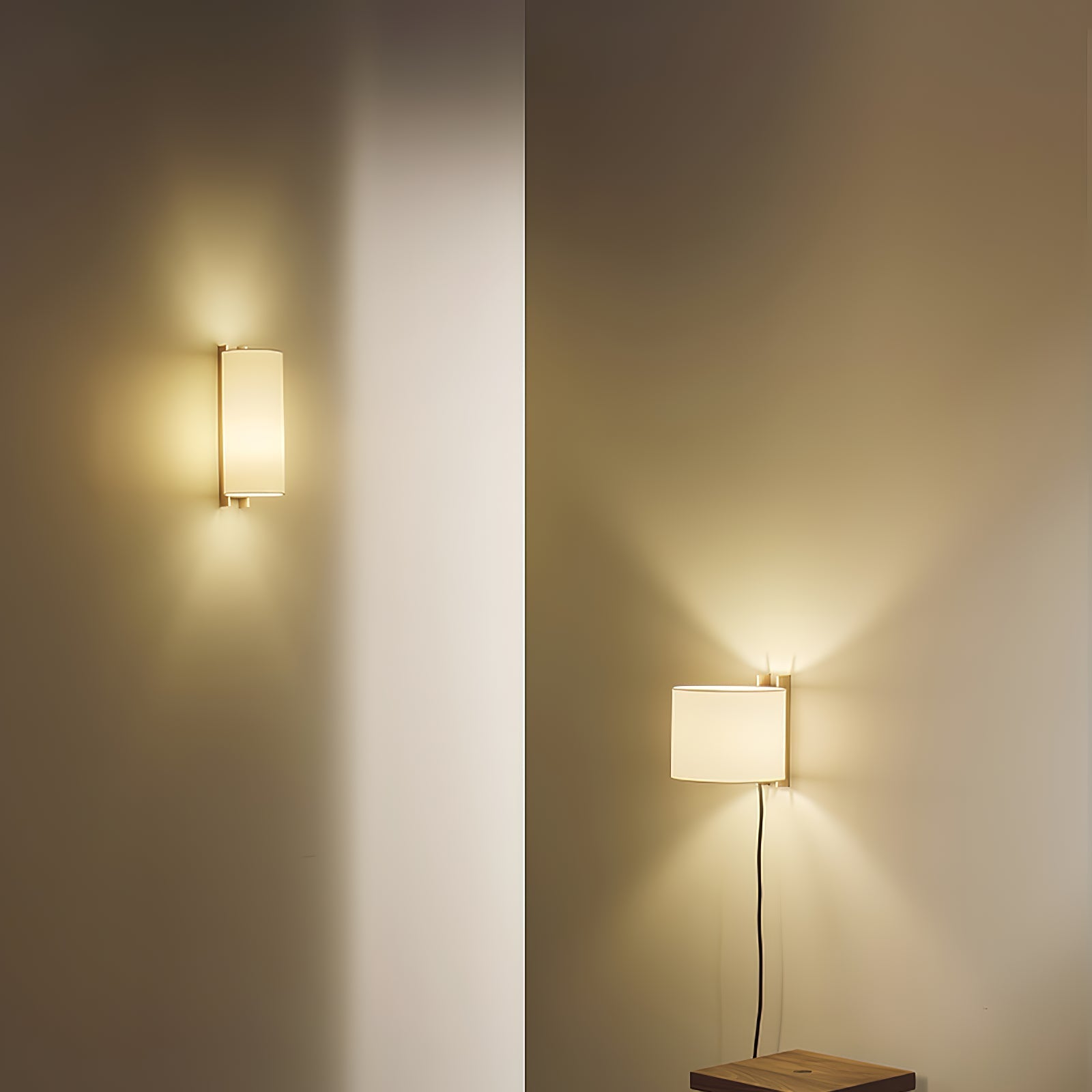 Aura Minimalist Fabric Wall Light-Neutral Decor