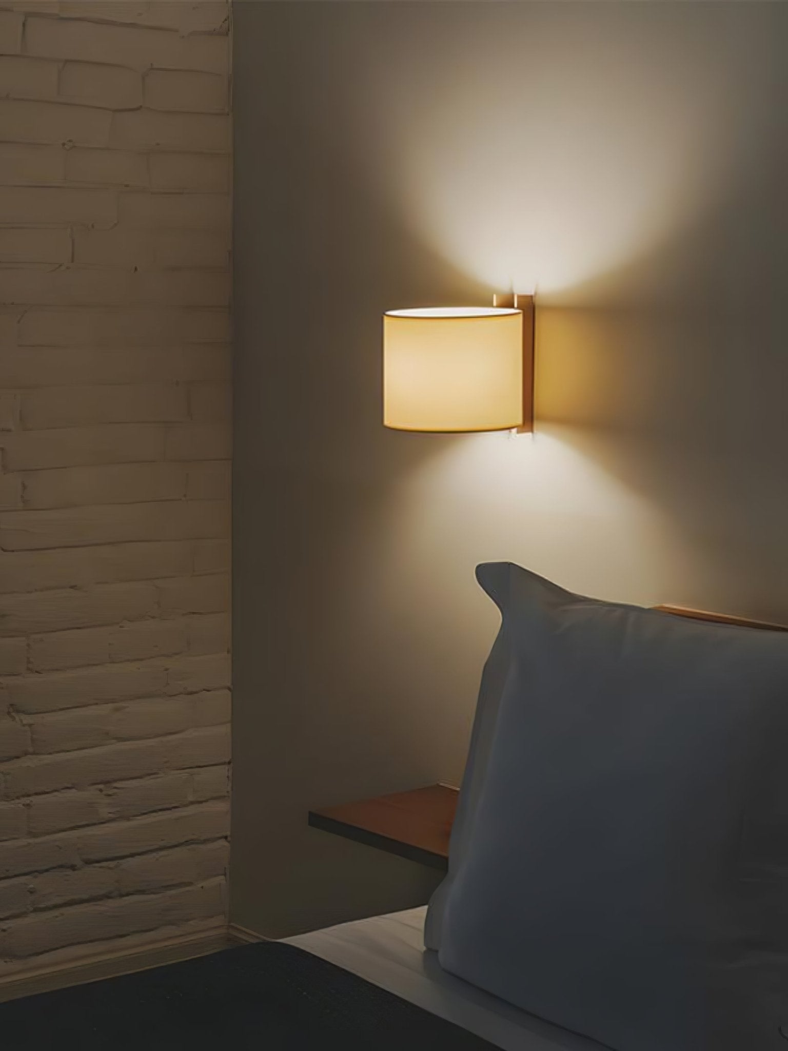 Aura Minimalist Fabric Wall Light-Neutral Decor