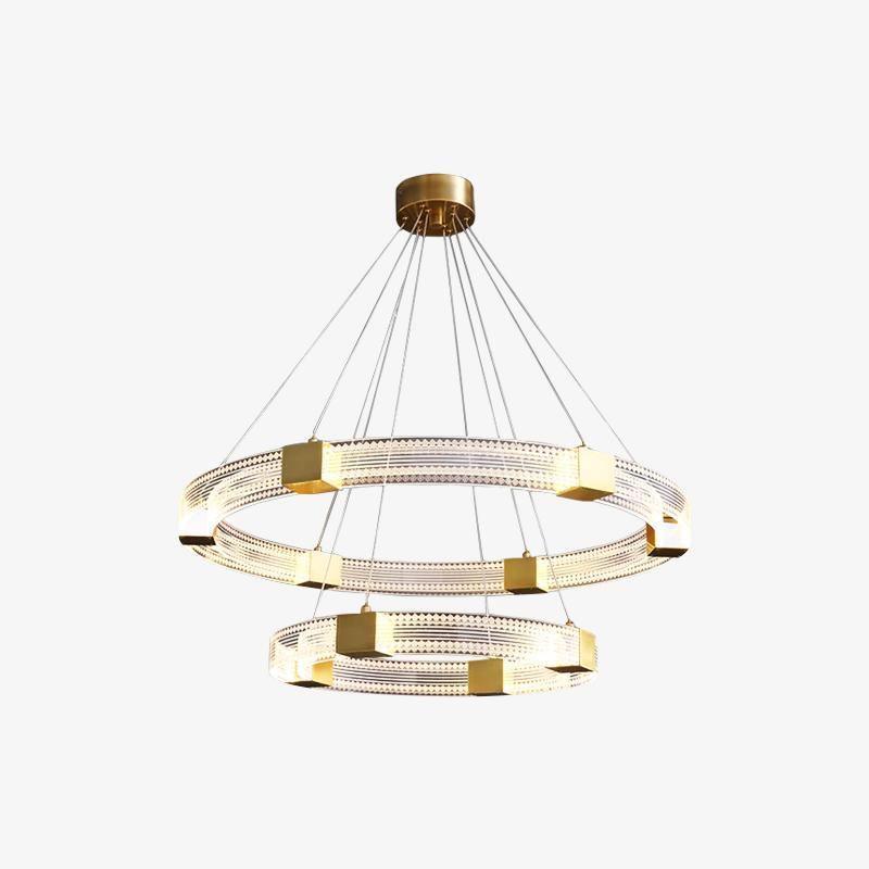 Eurdora Modern Minimalist Ring LED Chandelier-Neutral Decor