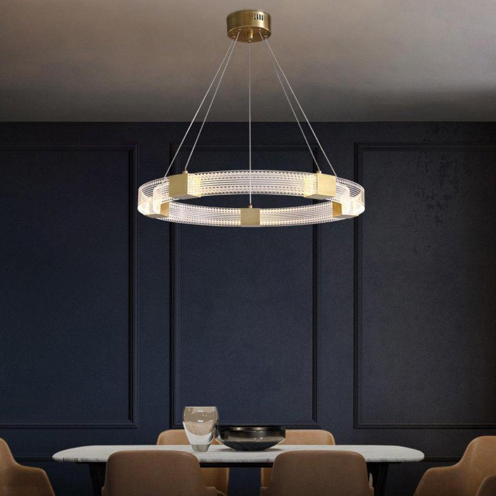 Eurdora Modern Minimalist Ring LED Chandelier-Neutral Decor