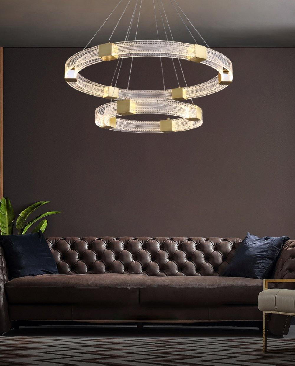 Eurdora Modern Minimalist Ring LED Chandelier-Neutral Decor