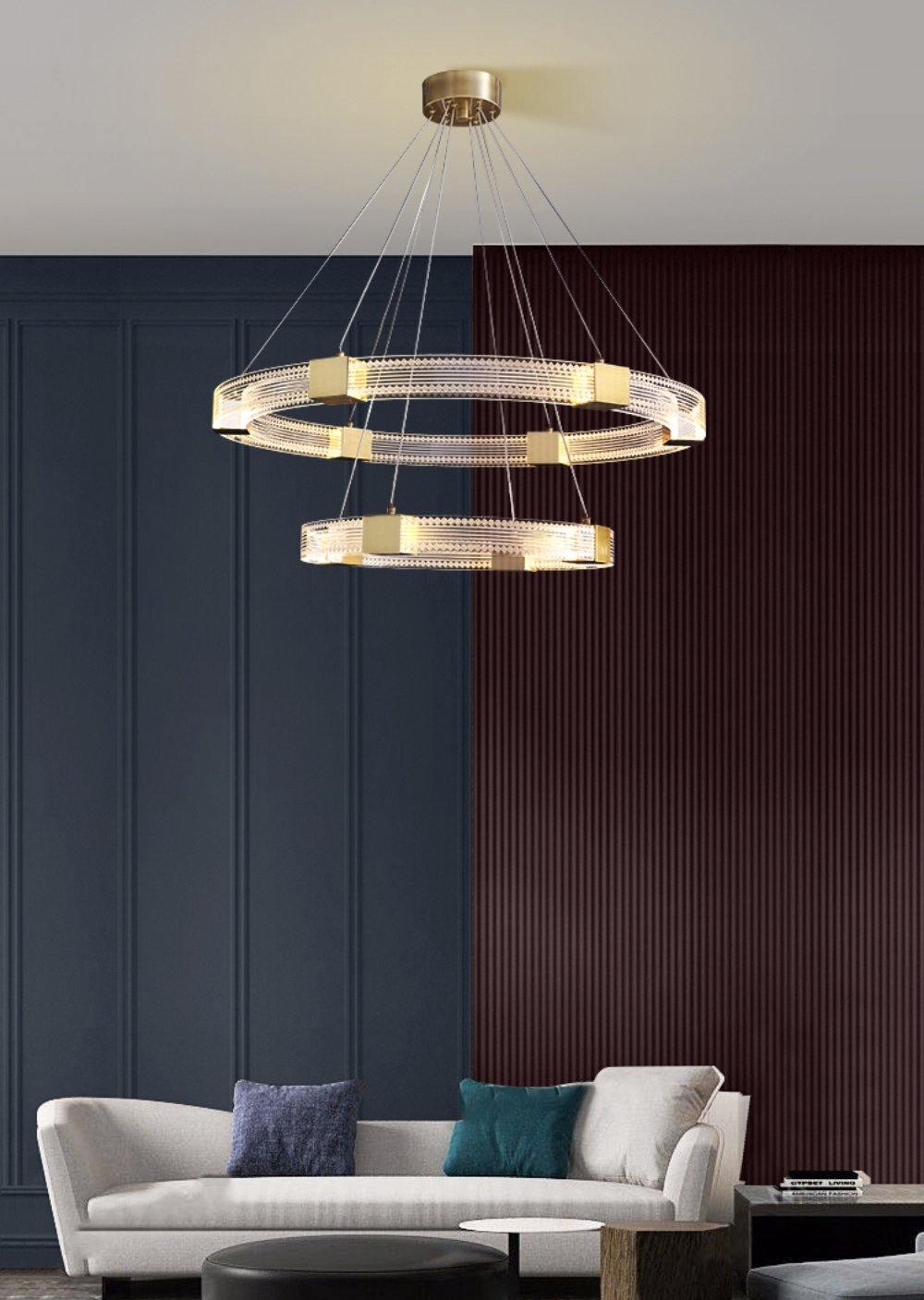 Eurdora Modern Minimalist Ring LED Chandelier-Neutral Decor