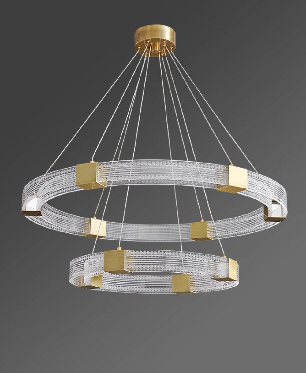 Eurdora Modern Minimalist Ring LED Chandelier-Neutral Decor