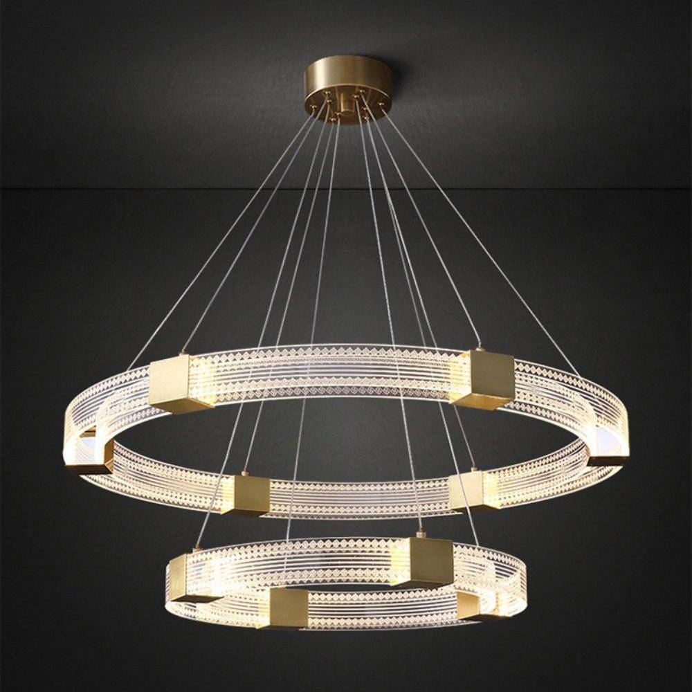 Eurdora Modern Minimalist Ring LED Chandelier-Neutral Decor