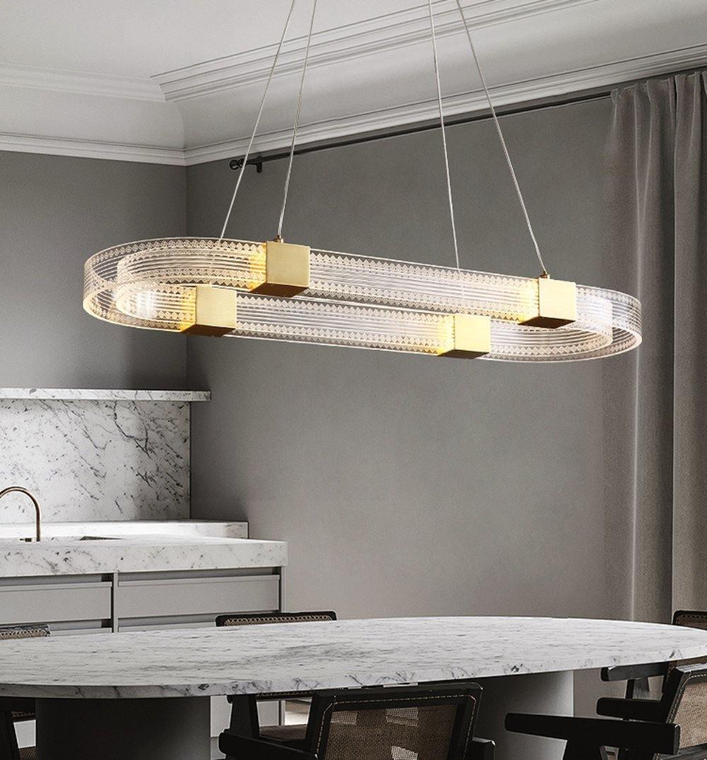 Eurdora Modern Minimalist Ring LED Chandelier-Neutral Decor