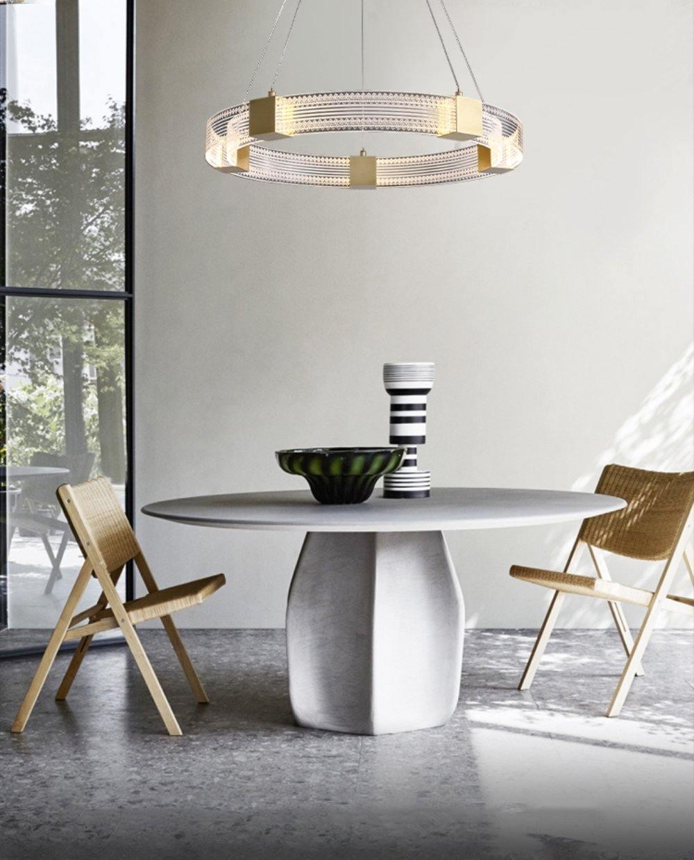 Eurdora Modern Minimalist Ring LED Chandelier-Neutral Decor