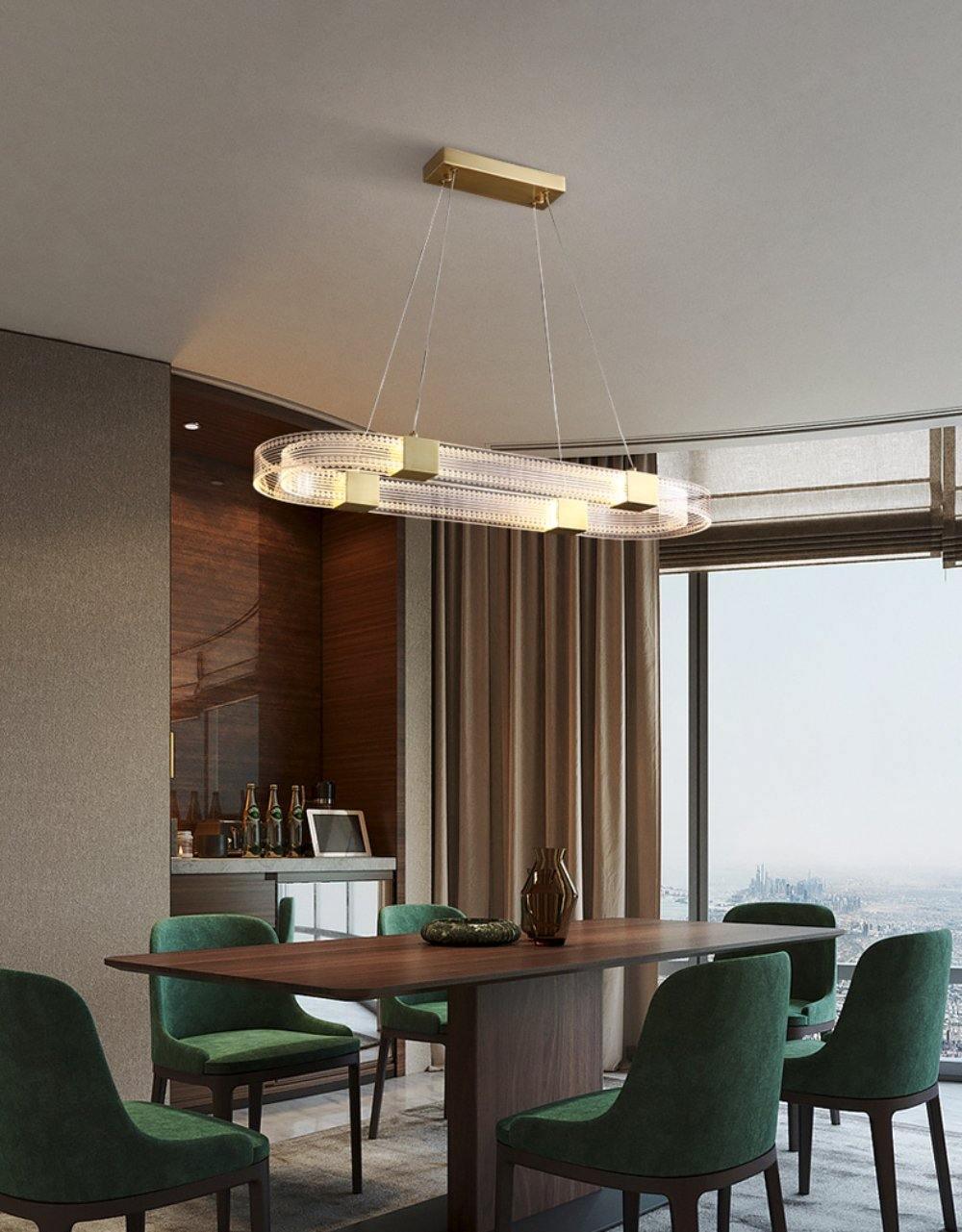 Eurdora Modern Minimalist Ring LED Chandelier-Neutral Decor