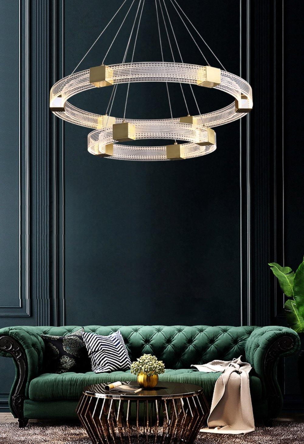 Eurdora Modern Minimalist Ring LED Chandelier-Neutral Decor