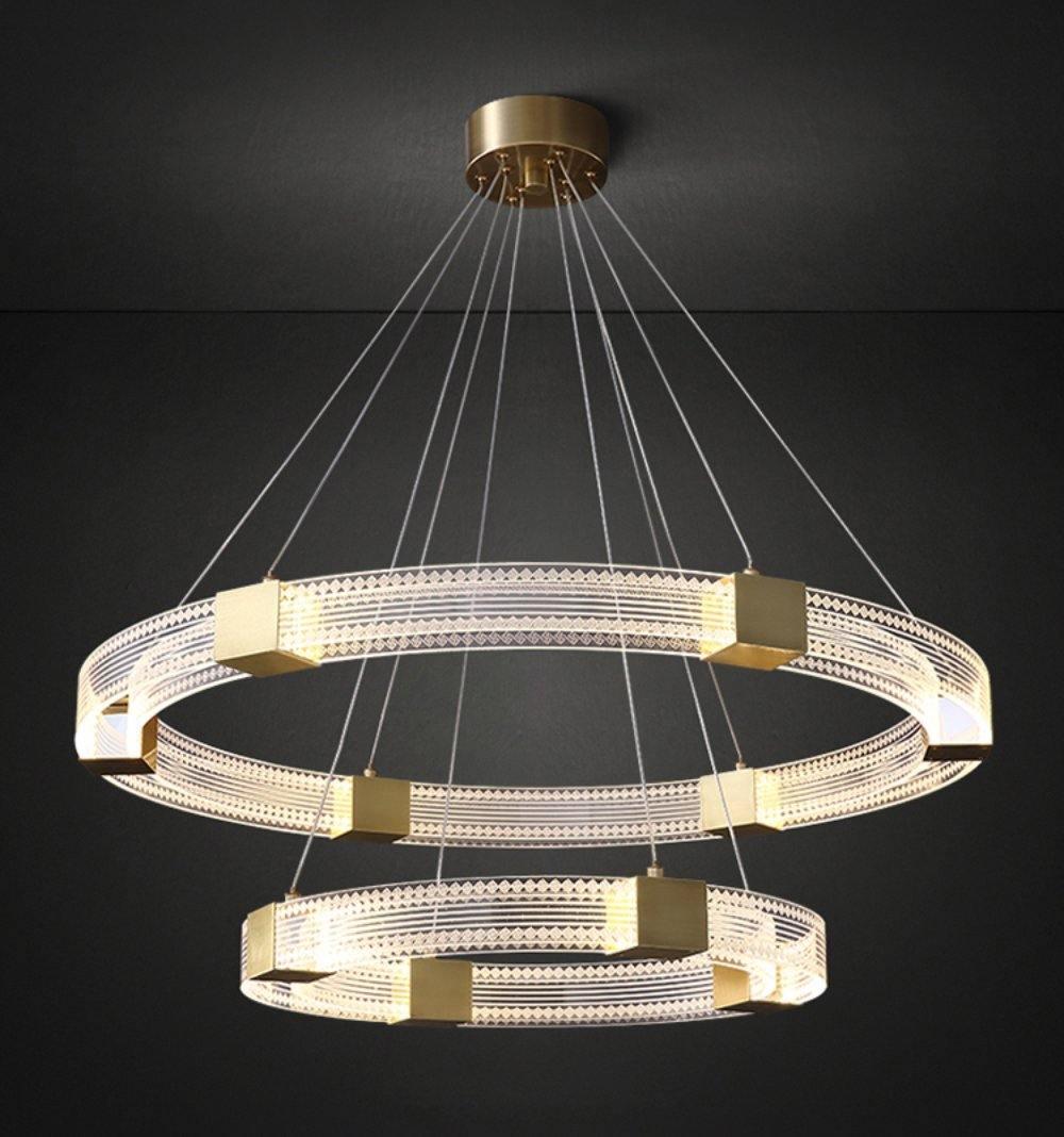 Eurdora Modern Minimalist Ring LED Chandelier-Neutral Decor