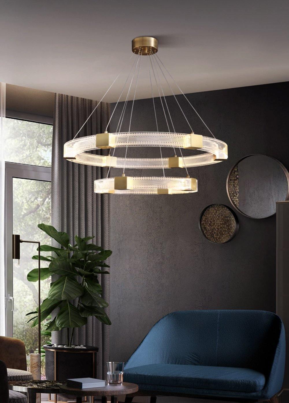 Eurdora Modern Minimalist Ring LED Chandelier-Neutral Decor