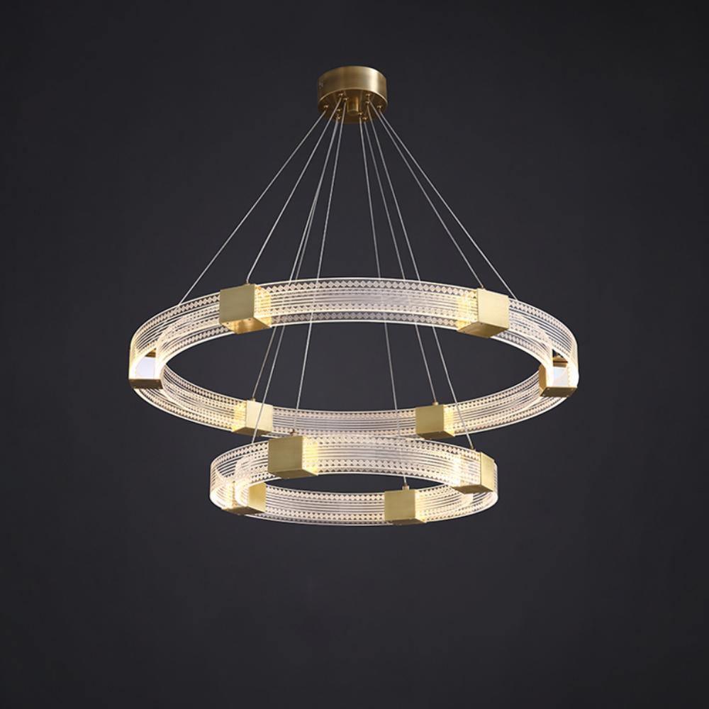 Eurdora Modern Minimalist Ring LED Chandelier-Neutral Decor